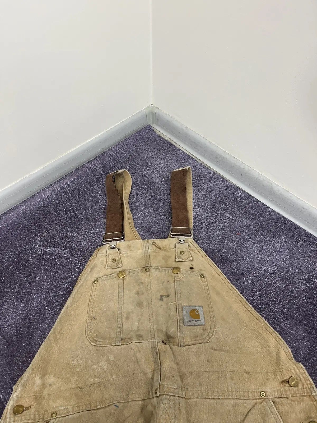 Carhartt × Vintage Vintage Carhartt Double Knee USA Faded Hype Work Overall Size US 40 / EU 56 - 5 Thumbnail