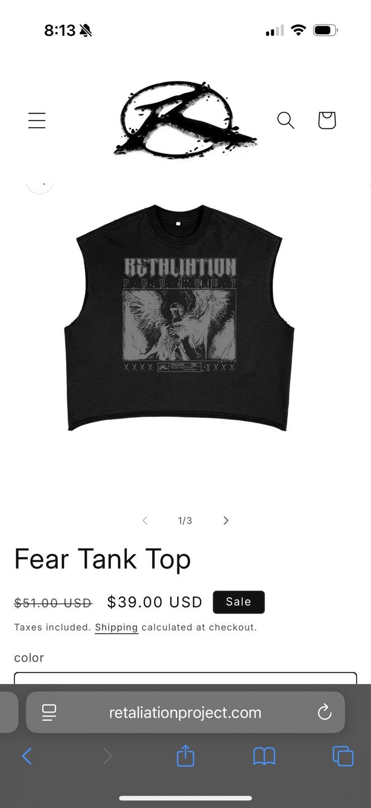 Other Retaliation Project Fear Cut Off Tank sz M Size US M / EU 48-50 / 2 - 2 Thumbnail