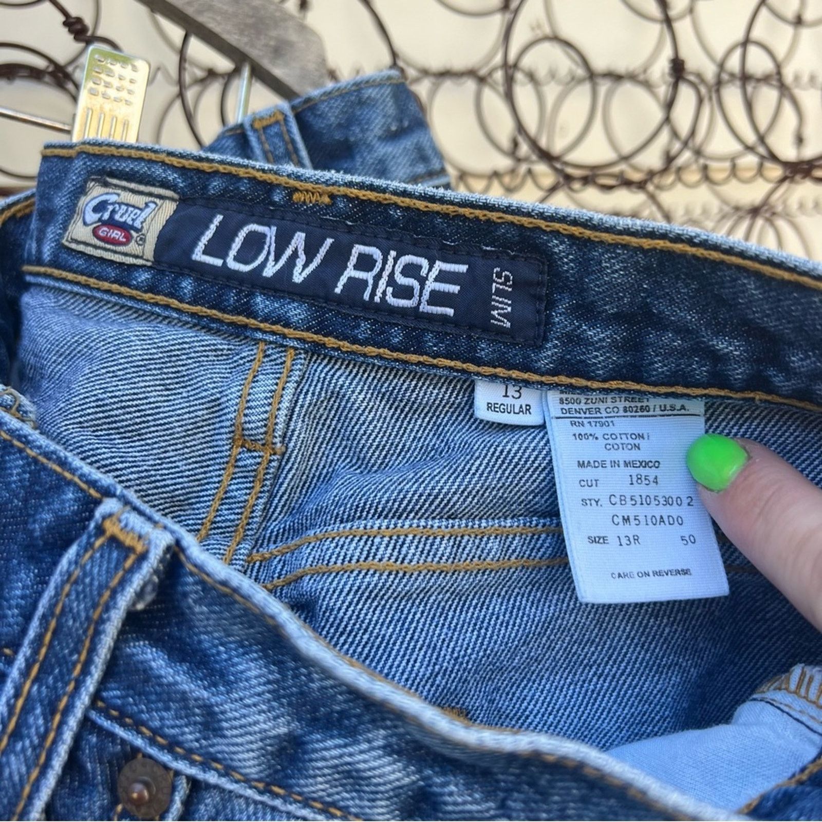 Other Cruel Girl vint Y2K low rise slim fit cowgirl Western jeans Size 34" / US 12 / IT 48 - 7 Thumbnail