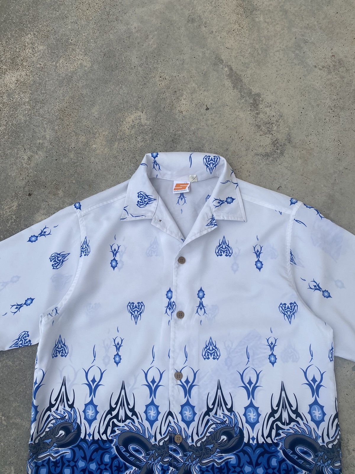 Sideout Vintage Sideout Flames Dragon Jnco Styled Button Up Shirt Size US M / EU 48-50 / 2 - 3 Thumbnail