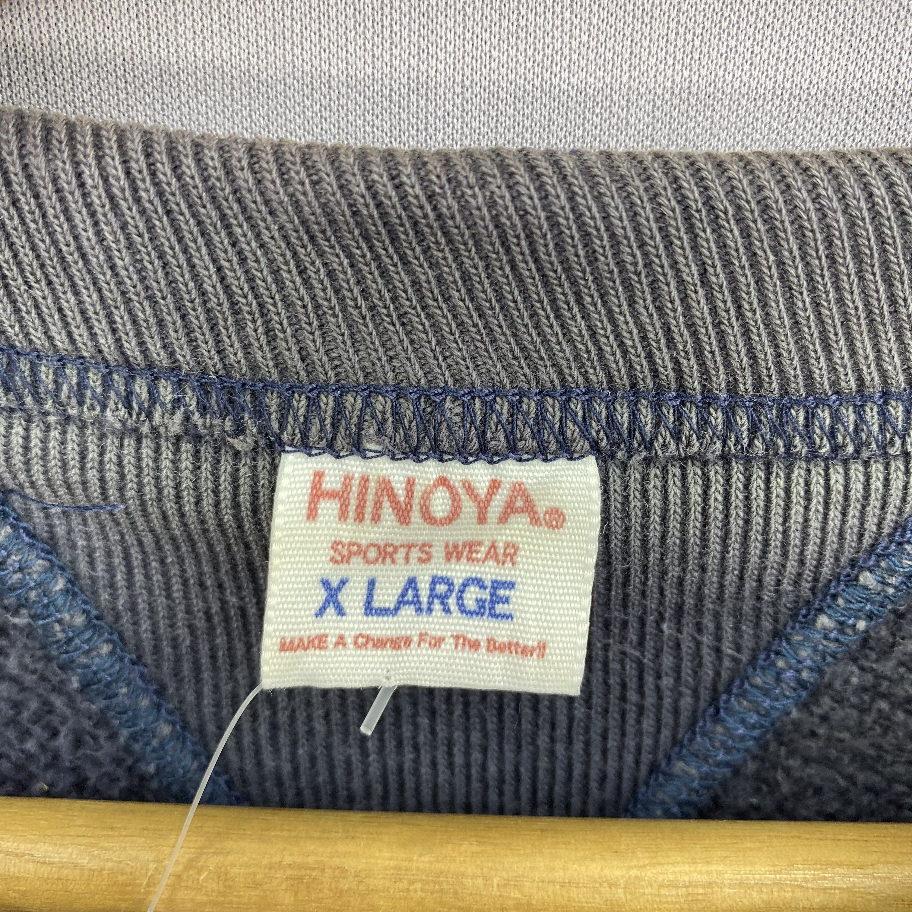 Japanese Brand Vintage 80s Distressed Hinoya Jumper V Stitch Sweatshirt Size US XL / EU 56 / 4 - 4 Thumbnail