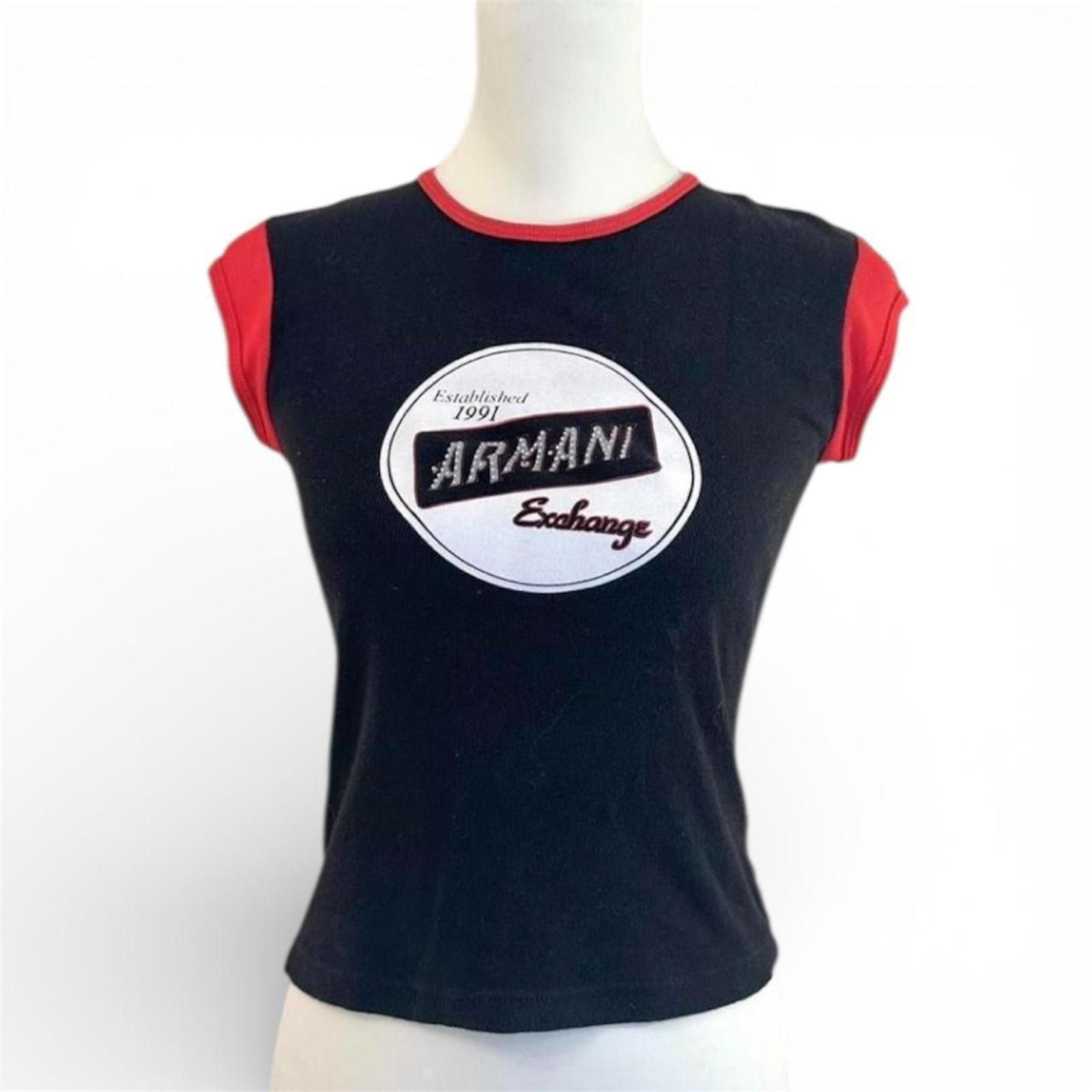 Armani Exchange ARMANI y2k style red line graphic t-shirt Size XS / US 0-2 / IT 36-38 - 1 Thumbnail