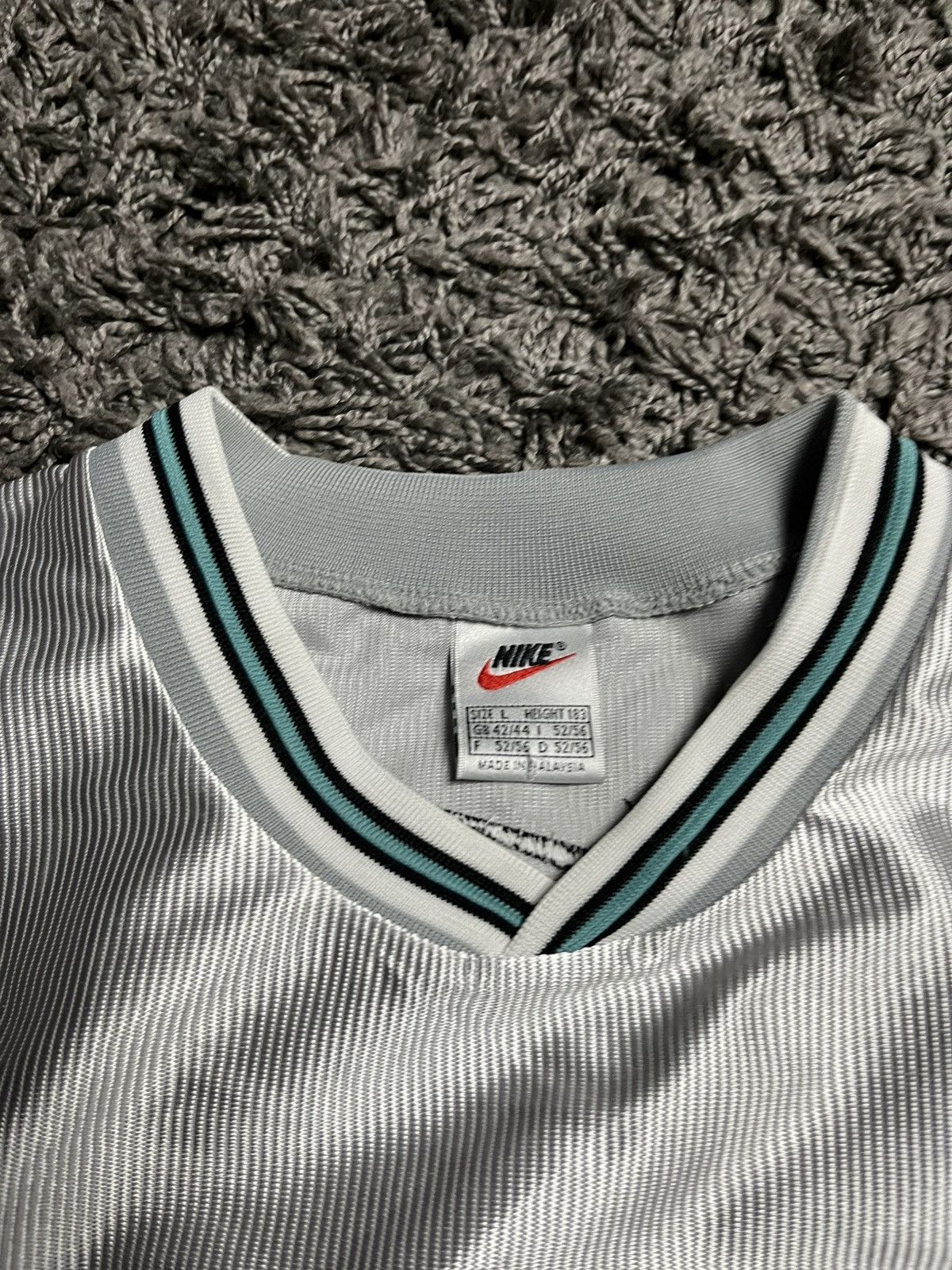 Nike Vintage 90s Nike Center Swoosh Basketball Warm-Up Jersey Size US L / EU 52-54 / 3 - 4 Thumbnail