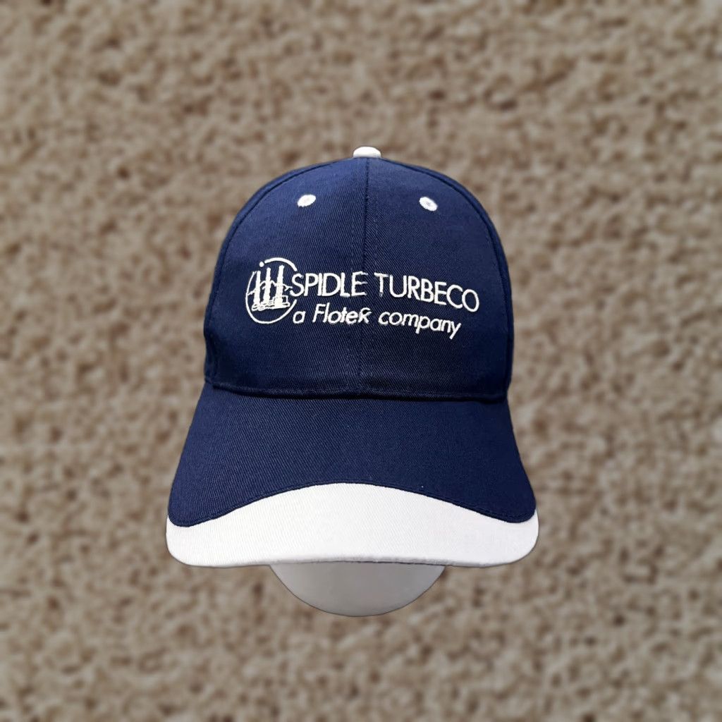 Vintage Unique Headwear Spidle Turbeco Hat Cap Adjustble One Size Adult Blue Polyester Blend Golf Hat Men Twill Logo Outdoor 90s? Size ONE SIZE - 1 Thumbnail