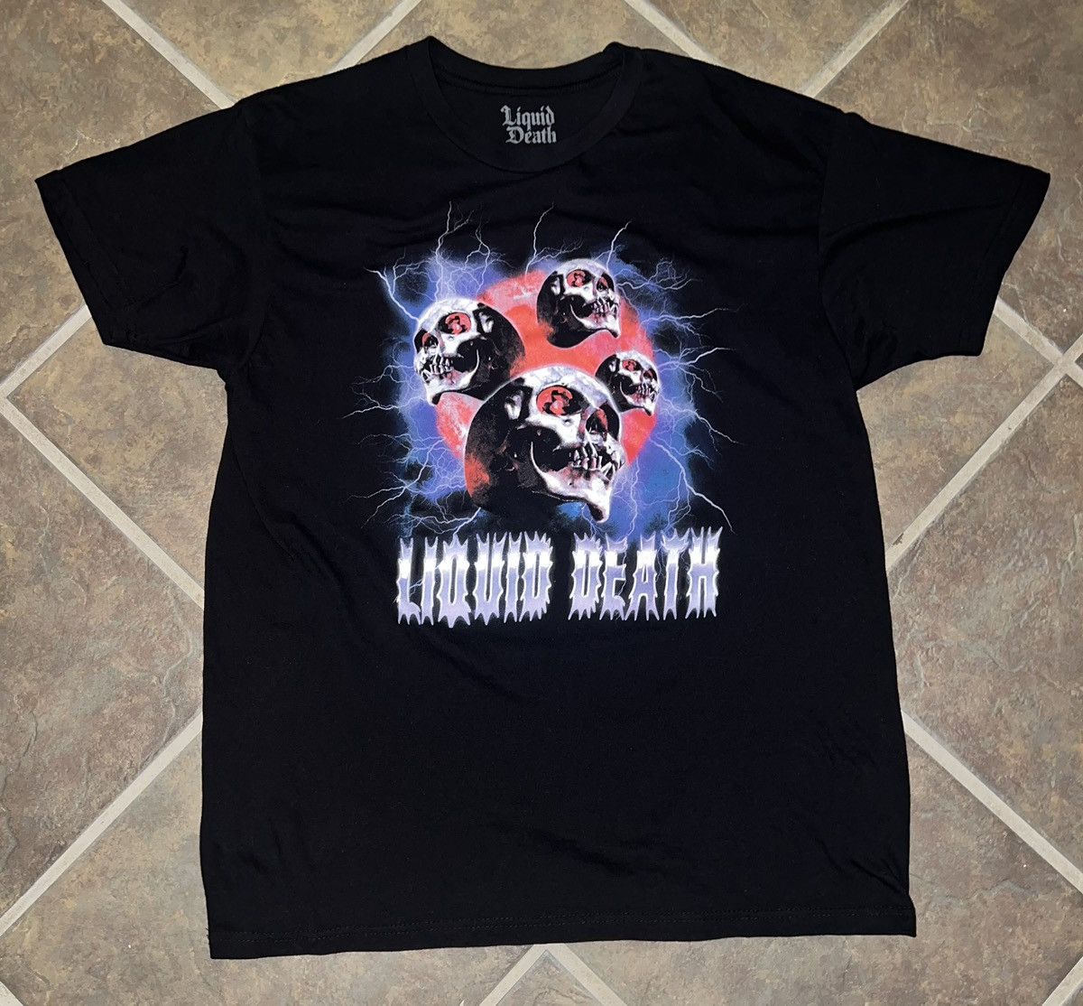 Other LIQUID DEATH LIGHTNING SKULLS T-SHIRT Size US L / EU 52-54 / 3 - 8 Thumbnail