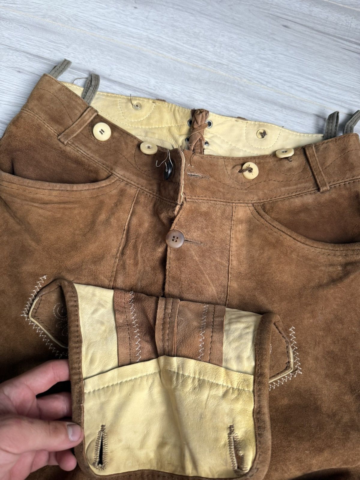 Other Vintage western leather shorts cowboy style Size US 30 / EU 46 - 2 Thumbnail