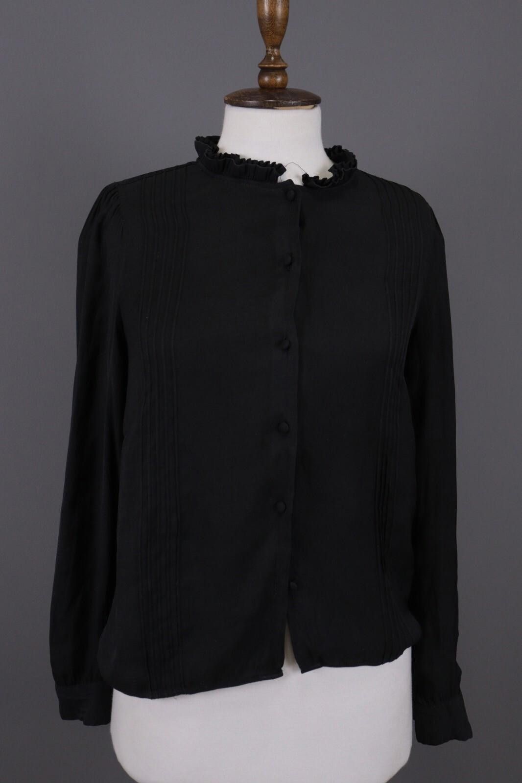 Zadig & Voltaire Zadig & Voltaire Black Button Down Top Shirt Blouse Size M / US 6-8 / IT 42-44 - 1 Thumbnail