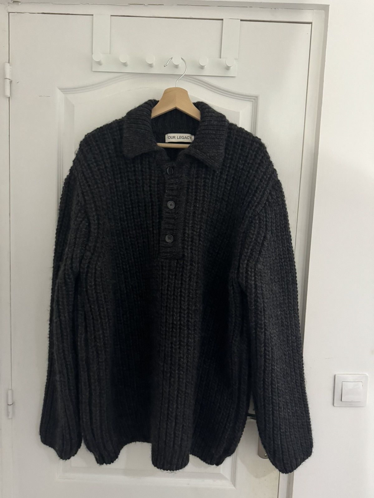 Big Piquet Knit Polo Sweater