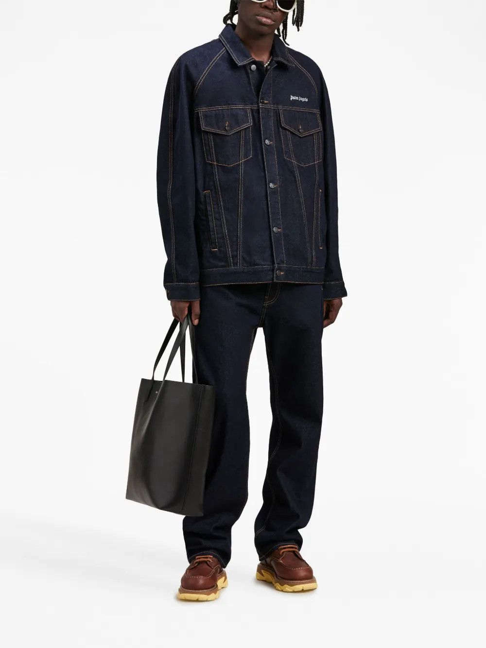 Palm Angels o1y0325 Denim Pant in Blue Size US 29 - 6 Thumbnail