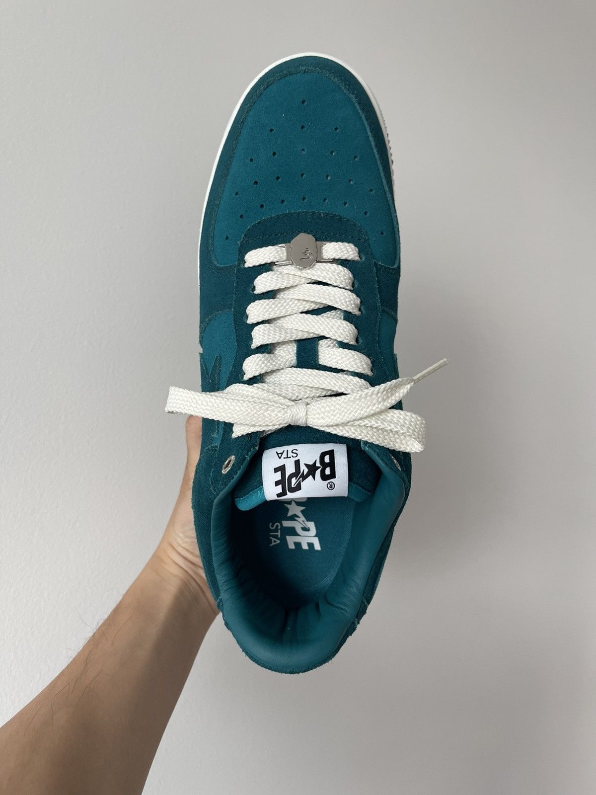 Bape A bathing ape Bape sta green suede Size US 12 / EU 45 - 4 Thumbnail