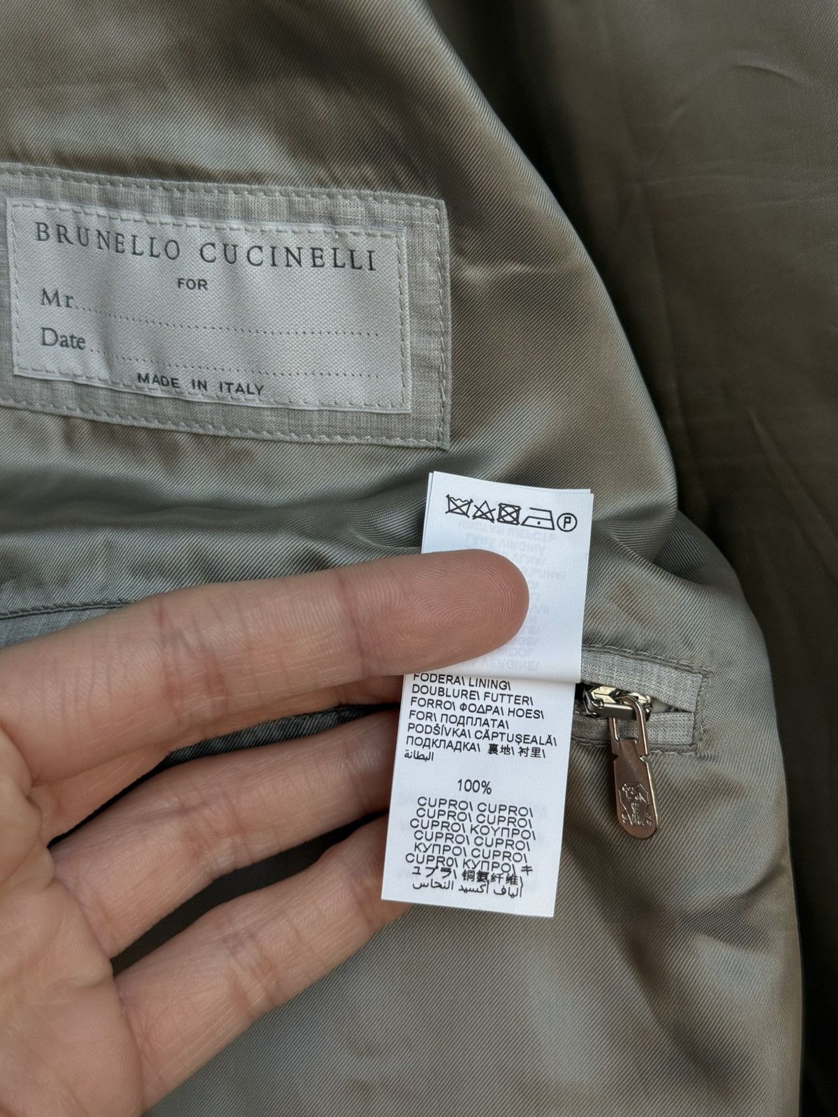 Brunello Cucinelli Brunello Cucinelli Virgin Wool Pinstripe Jacket Size 52 IT Size US L / EU 52-54 / 3 - 18 Thumbnail