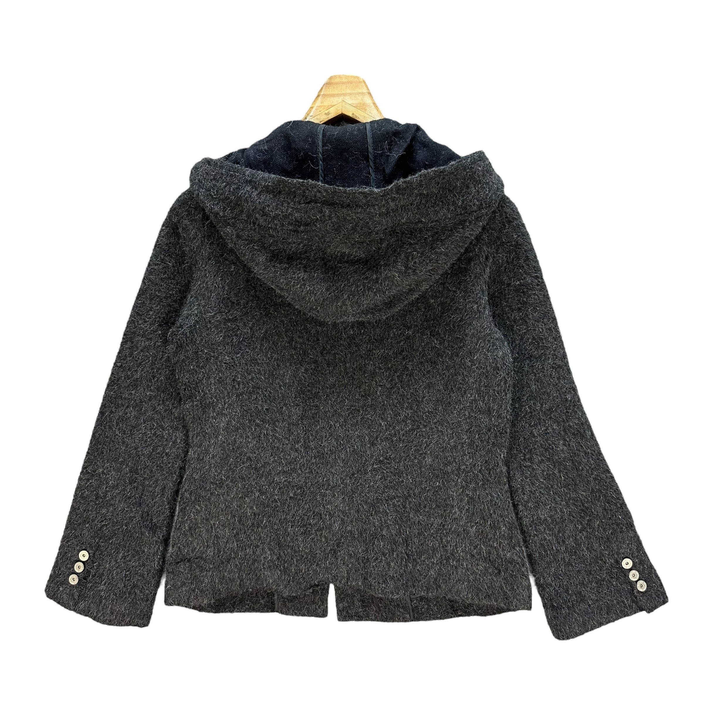 Japanese Brand CATHERINE HARNEL Mohair Wool Hooded Jacket #A52-1210 Size M / US 6-8 / IT 42-44 - 12 Thumbnail