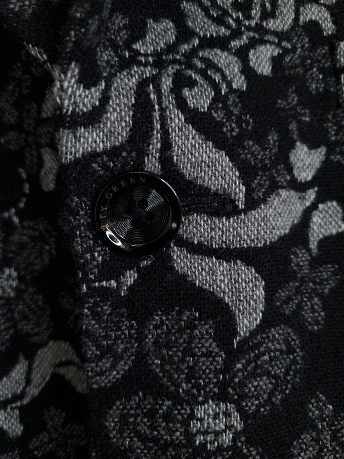 Pretty Green Pretty Green Blazer Size 4o Black Woven Wool Blend Jacket Size US L / EU 52-54 / 3 - 2 Thumbnail