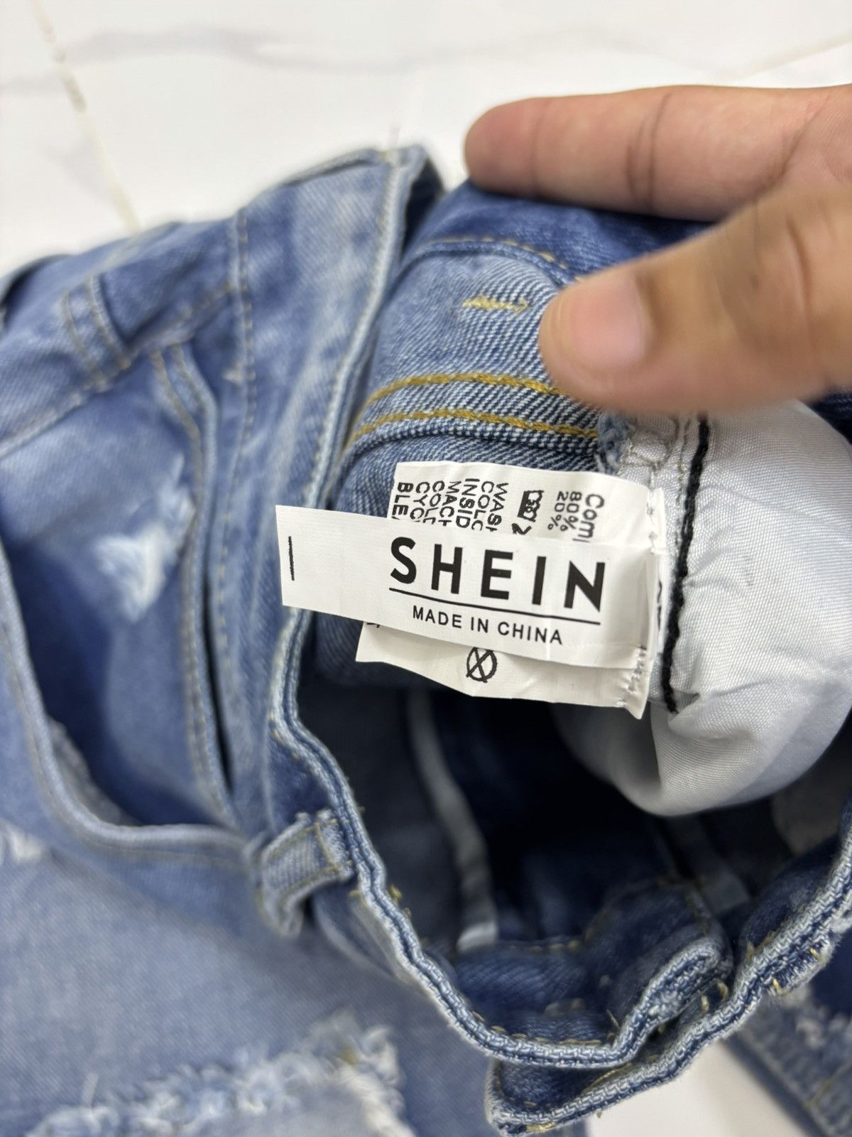 Kapital SHEIN Kapital Patchwork Tapered Leg Distressed Denim Size 30" / US 8 / IT 44 - 10 Thumbnail