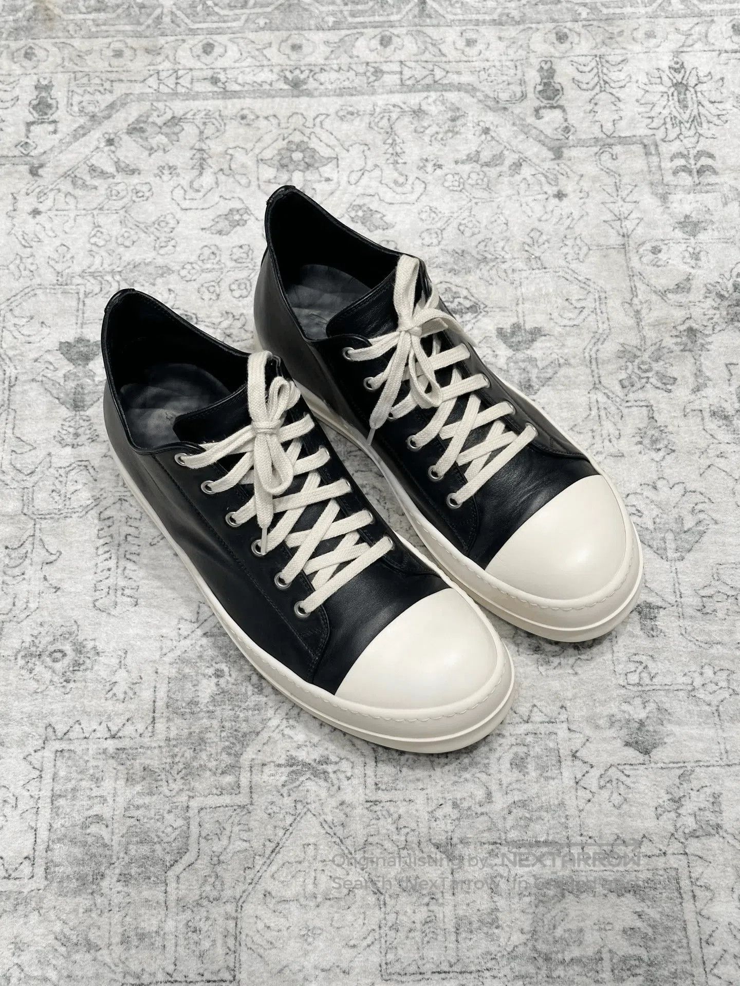 Rick Owens Rick Owens x Converse Leather Low-Top. Size US 10.5 / EU 43-44 - 2 Thumbnail