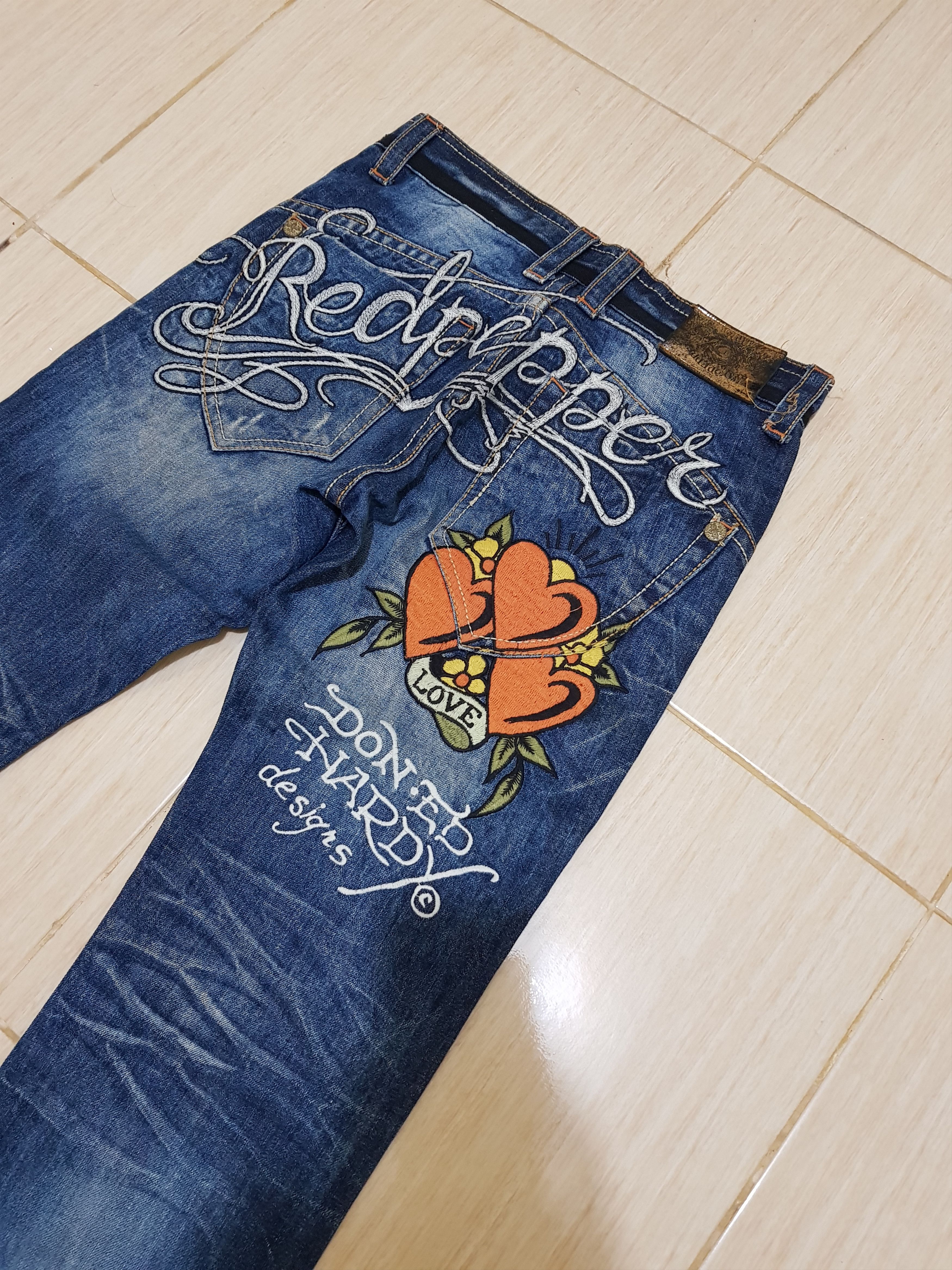 Image of Vintage Red Pepper × Ed Hardy in Blue Wash, Men's (Size 31)