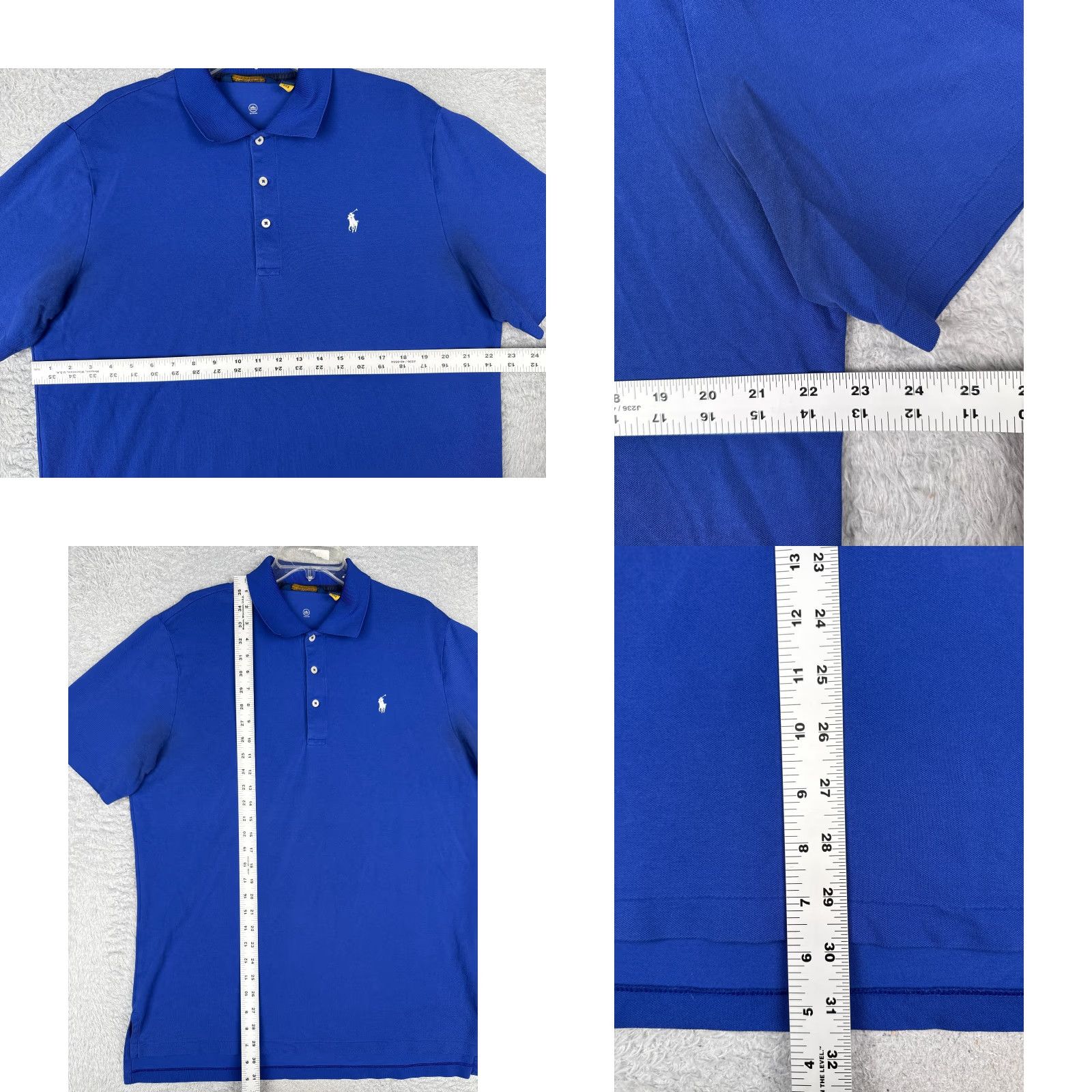 Ralph Lauren Polo Golf Shirt Men Large Blue 100% Cotton Short Sleeve Sports Polo Shirt Men Large Blue 100% Cotton Short Sleeve Size US L / EU 52-54 / 3 - 8 Thumbnail