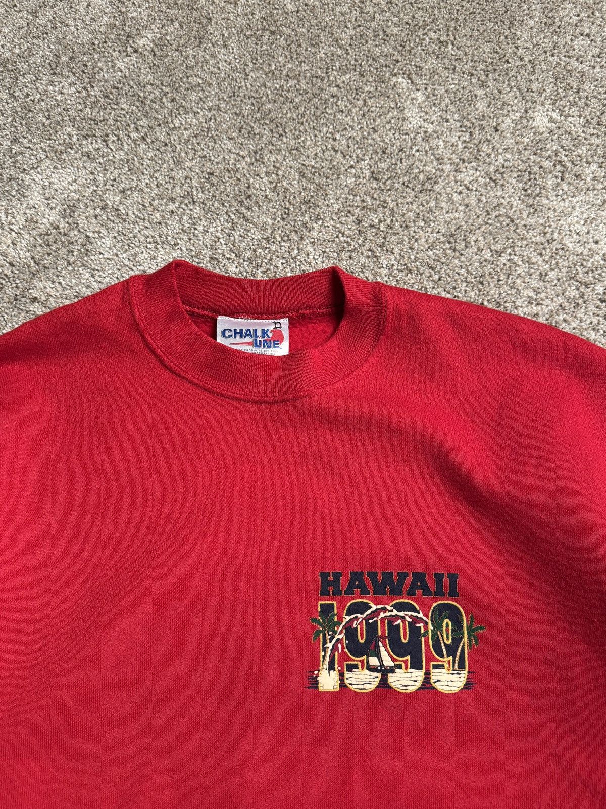 Chalk Line VINTAGE RED CHALKLINE “HAWAII 1999” MADE IN USA SWEATSHIRT Size US XL / EU 56 / 4 - 4 Thumbnail