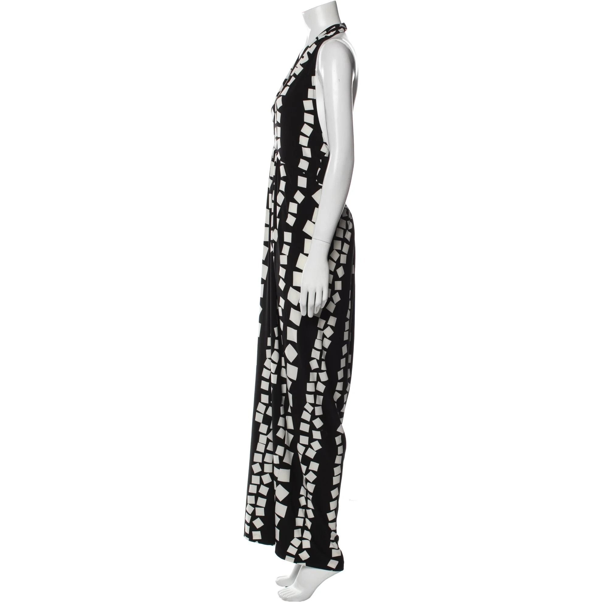 Other Kamali Kulture Black & White Geometric Print Halter Maxi Dre Size M / US 6-8 / IT 42-44 - 2 Thumbnail