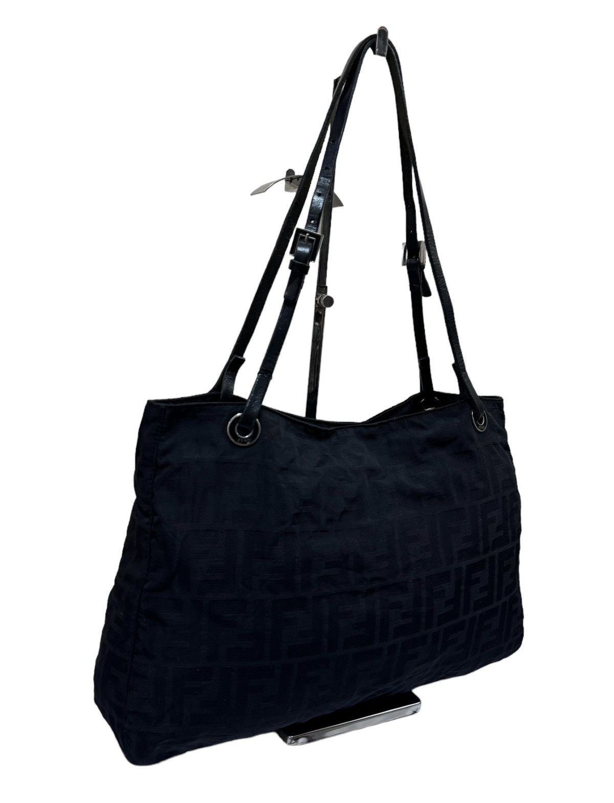 Fendi Authentic🔥Fendi Zucca Black Canvas Tote Bag Size ONE SIZE - 8 Thumbnail