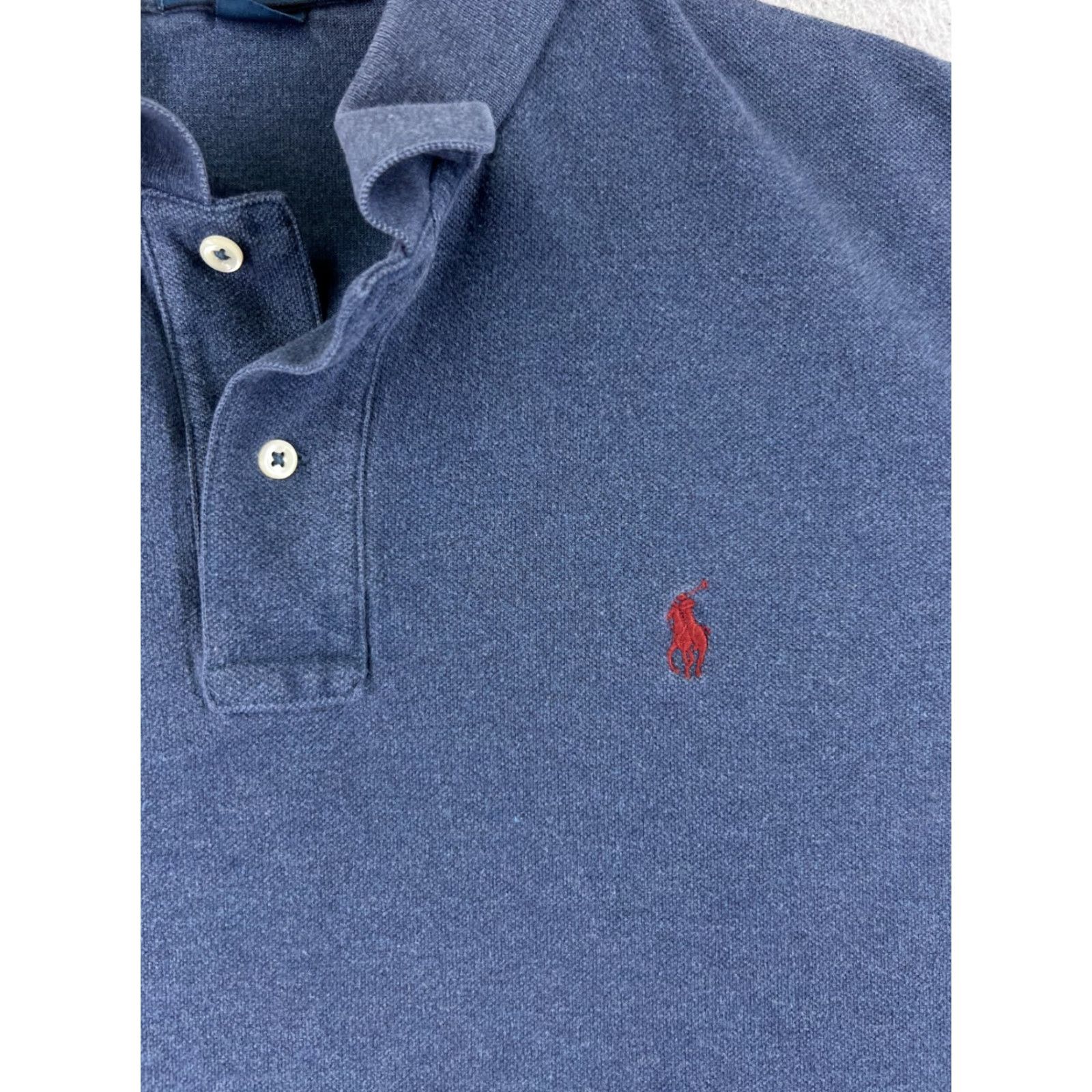 Ralph Lauren VINTAGE Ralph Lauren Polo Shirt Mens Large Blue 100% Cotton Knit Golf Shirt Size US L / EU 52-54 / 3 - 6 Thumbnail