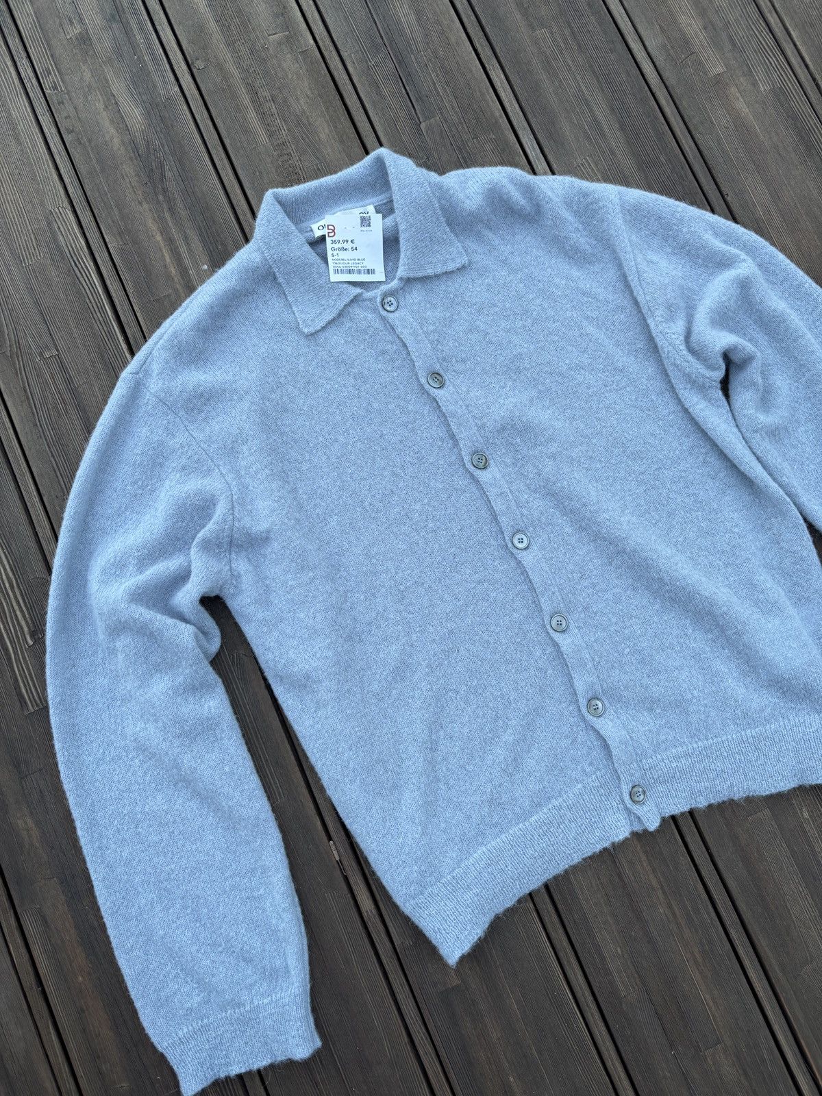 Our Legacy Our Legacy Evening Polo Livid Blue Fuzzy Alpaca | Grailed