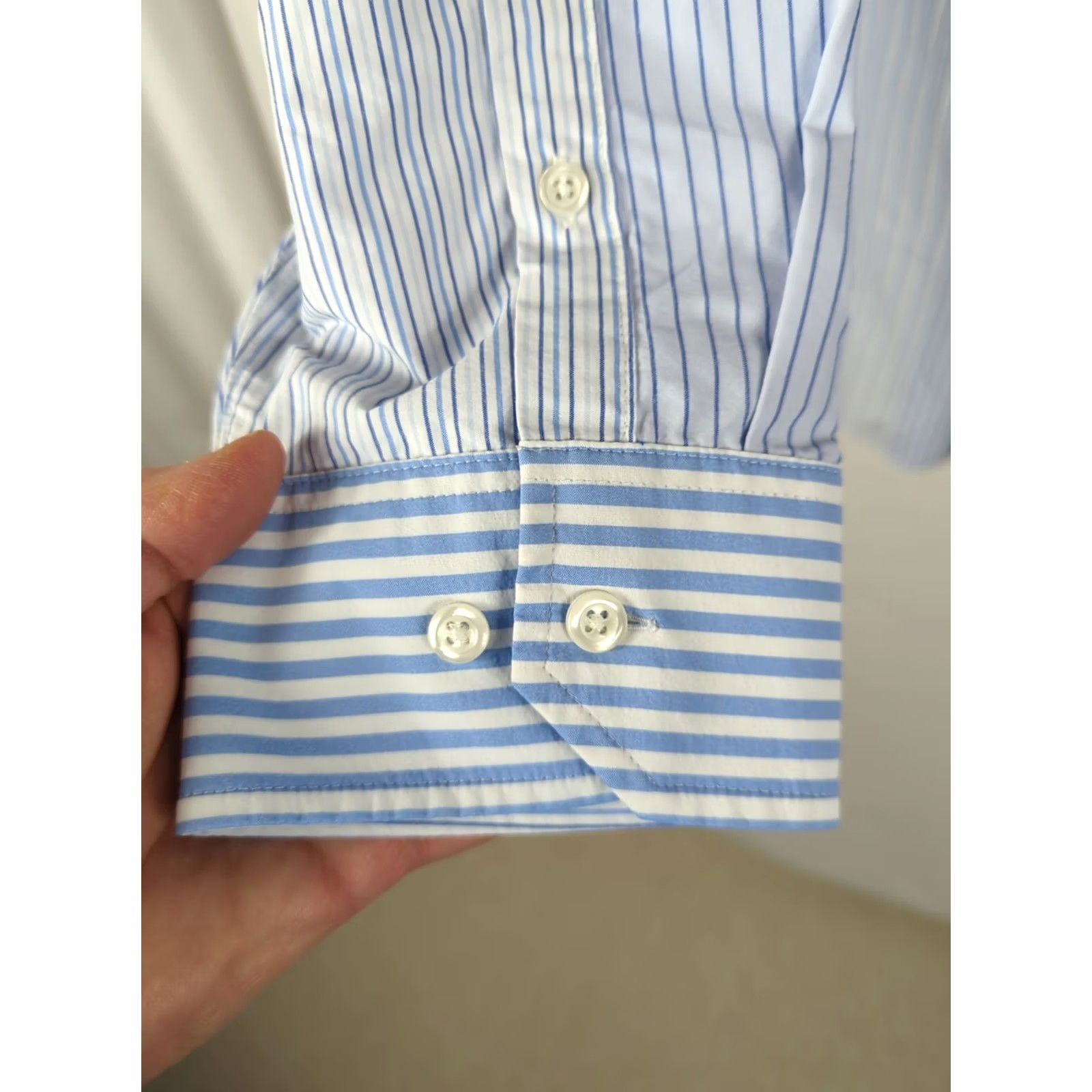 Tommy Bahama Tommy Bahama Button-Up Shirt Siesta Key Blue Stripe 2XLB UPF 30 Big & Tall Jerseyn nylon Spandex Long Sleeve Casual Shirt Mens Hawaiian Summer Size US XXL / EU 58 / 5 - 4 Thumbnail