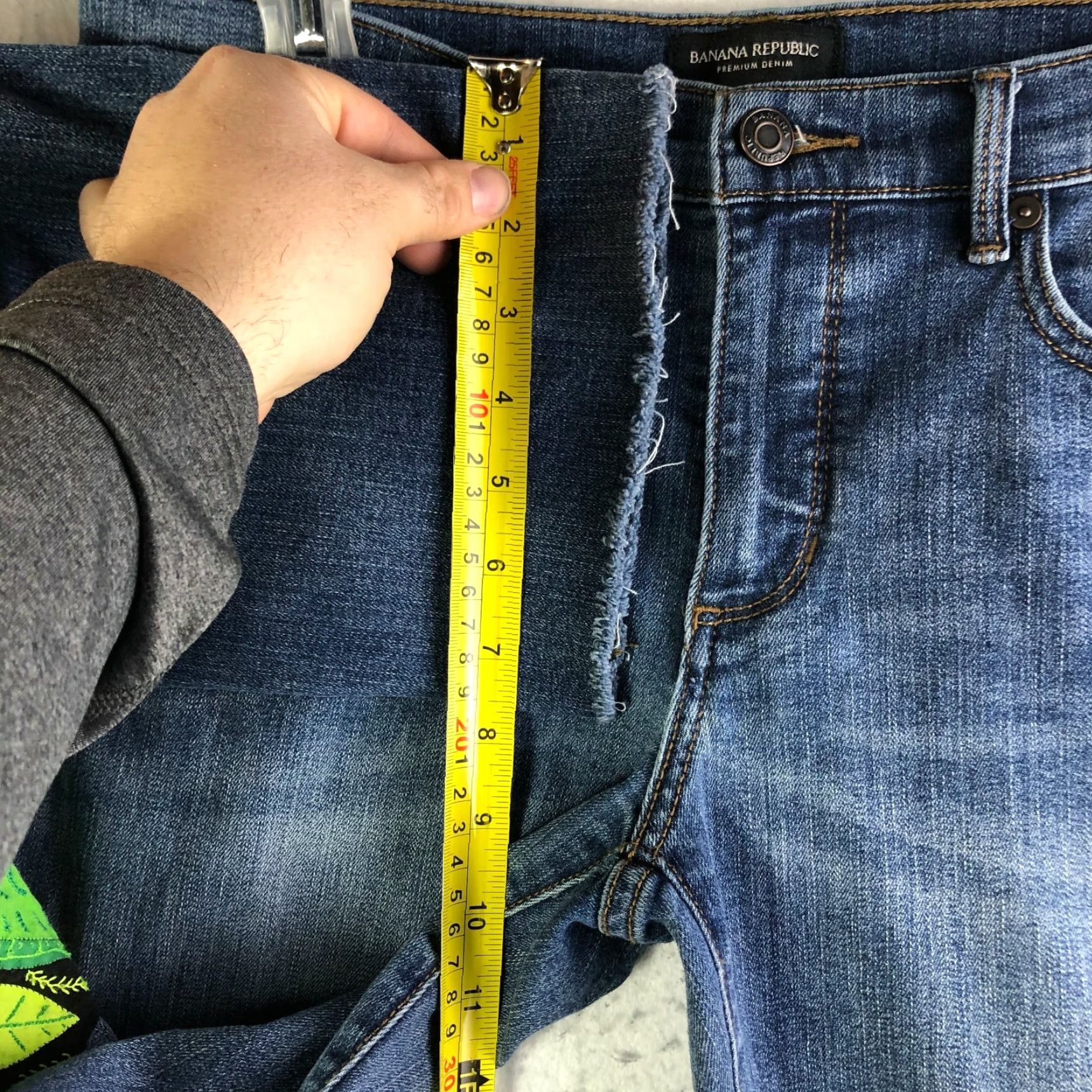 Banana Republic Banana Republic Womens Size 29 Bird Accented Mid Rise Straight Leg Blue Jeans Size 29" - 4 Thumbnail