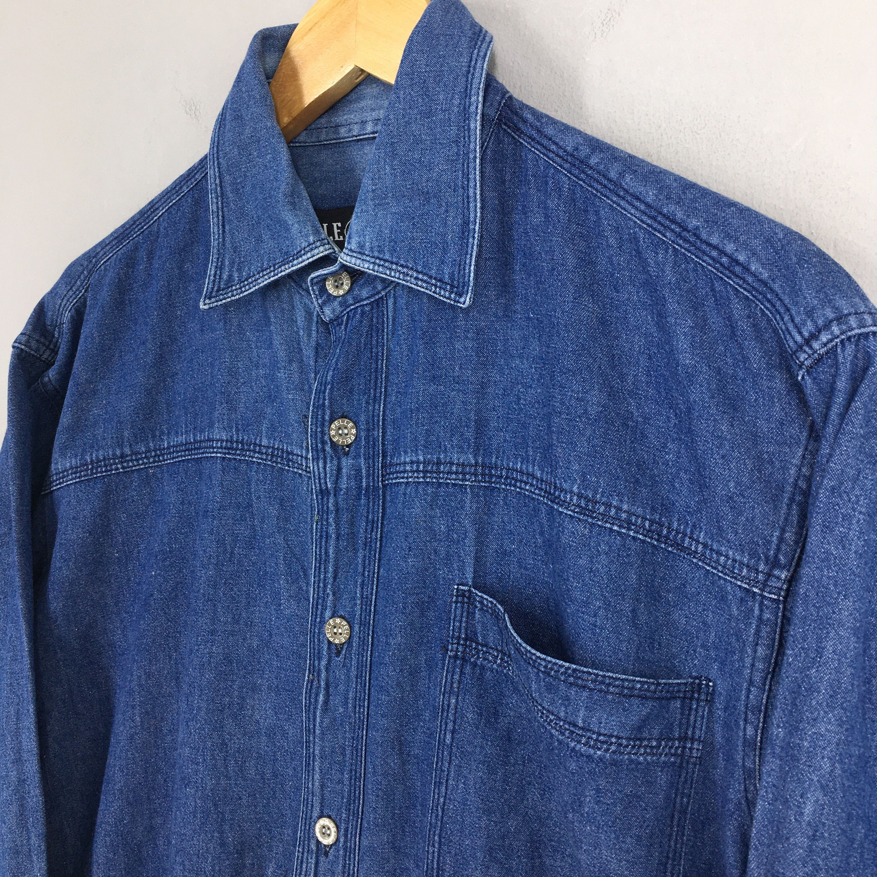 Marc Buchanan Pelle Pelle Totemic Object Art Denim Oxfords Shirt M Size US M / EU 48-50 / 2 - 4 Thumbnail