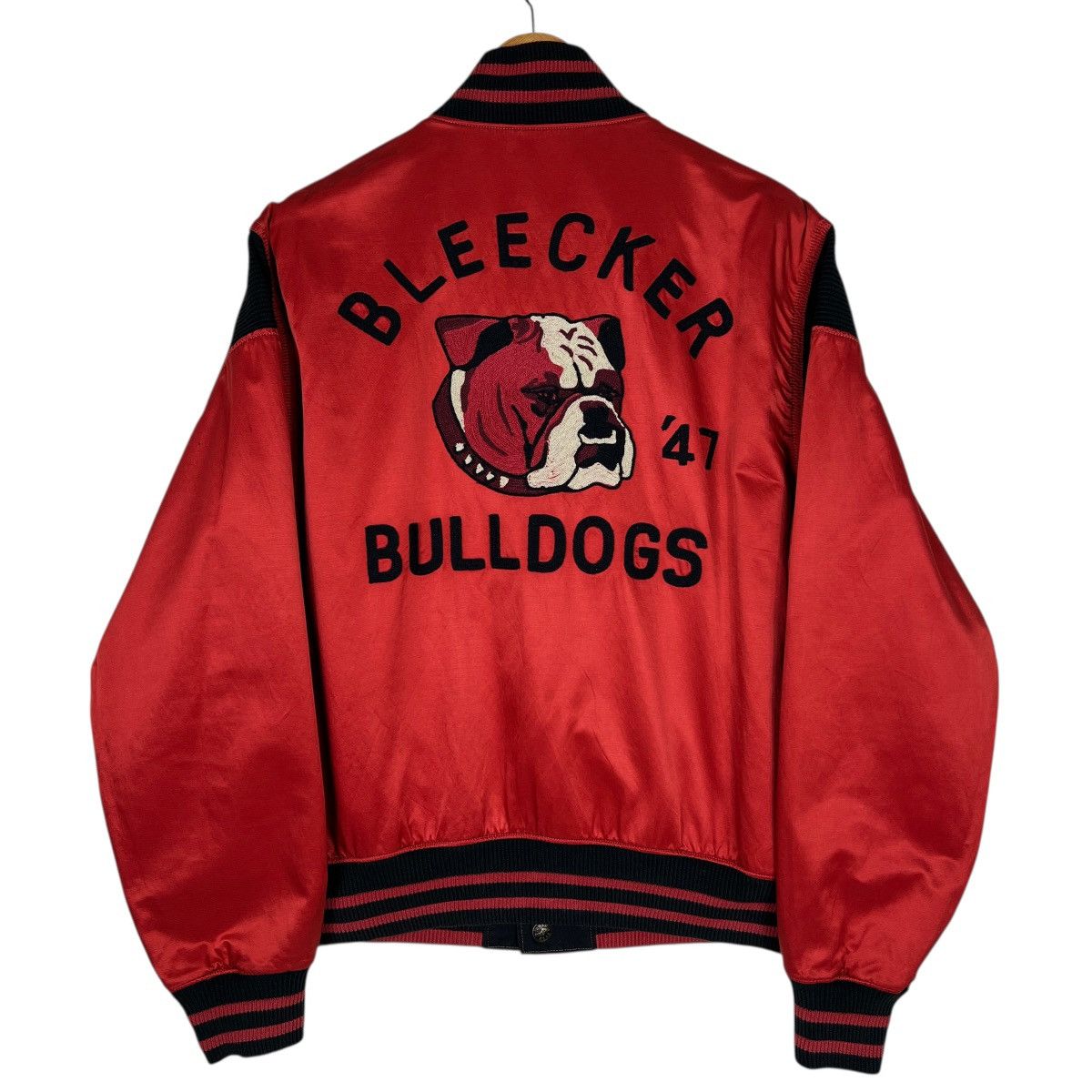 Polo Ralph Lauren 90s Vintage Polo Ralph Lauren Polo Wing Bulldog Satin Jacket Size US XL / EU 56 / 4 - 4 Thumbnail