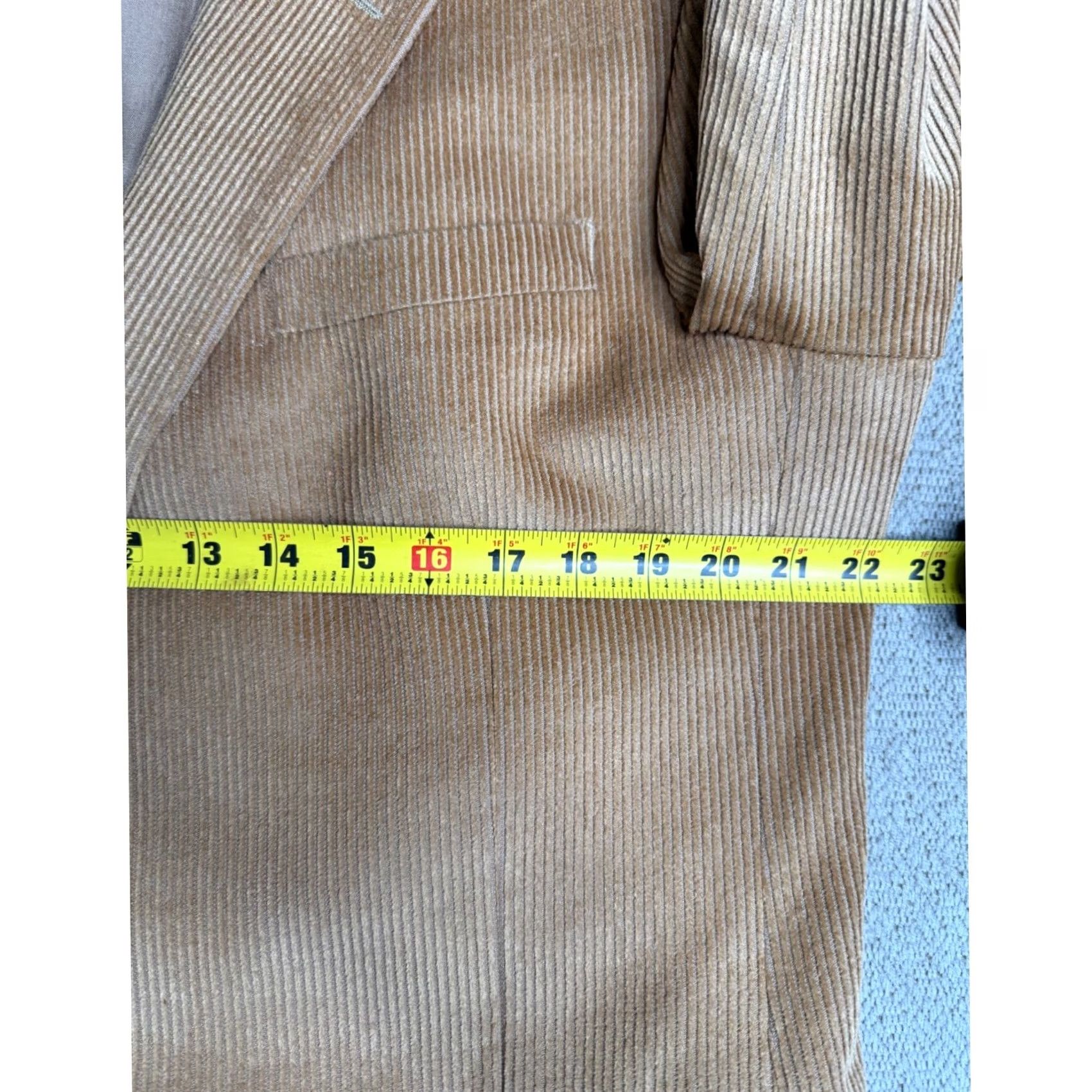 Jos. A. Bank VINTAGE JOS. A. BANK Corduroy Blazer Jacket Wool Silk Blend Tan L44 Mens Size 44R - 7 Thumbnail