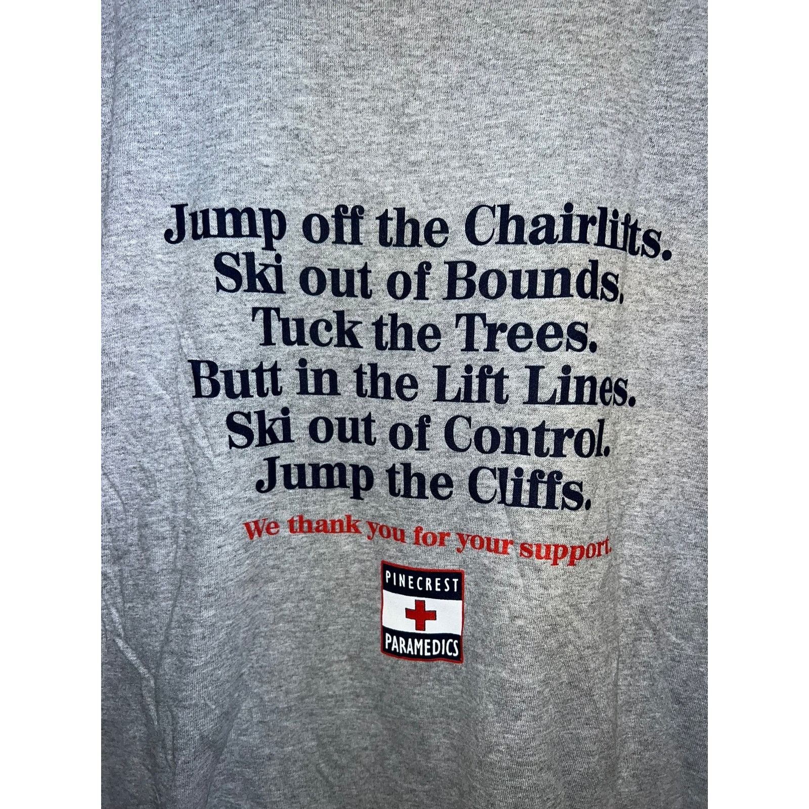 Jerzees Vintage Pinecrest Shirt Paramedics Medic Humor Tee Ski Large Size US L / EU 52-54 / 3 - 2 Thumbnail