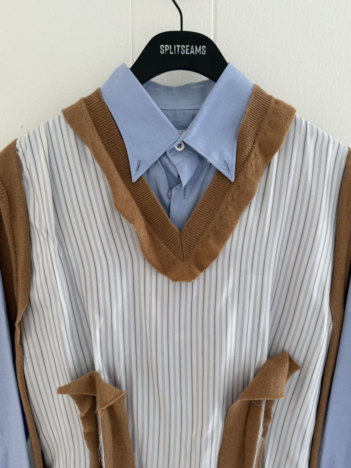 Maison Margiela Maison Margiela Spliced Oxford Shirt Size US XS / EU 42 / 0 - 2 Thumbnail
