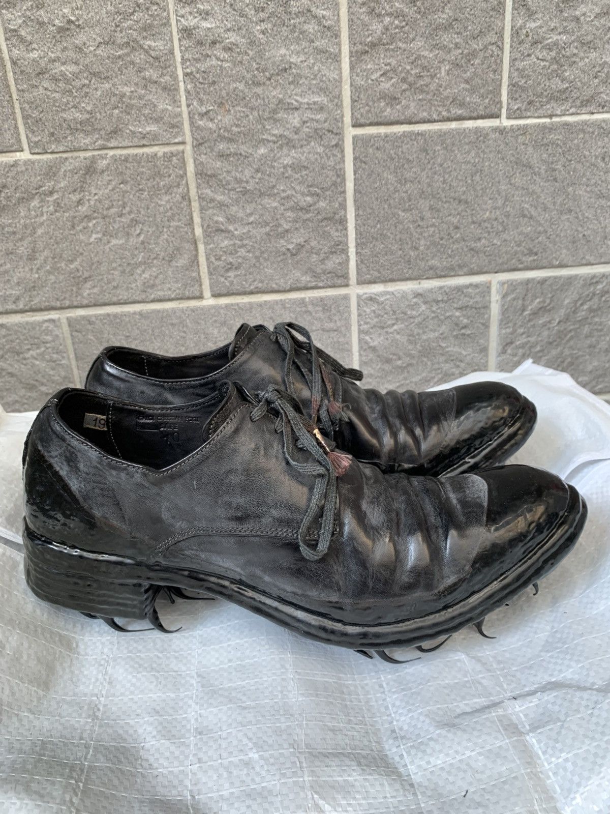 Carol Christian Poell CCP Object Dyed Lined Rubber-Drip “Goodyear” Derbys Size US 11.5 / EU 44-45 - 5 Thumbnail