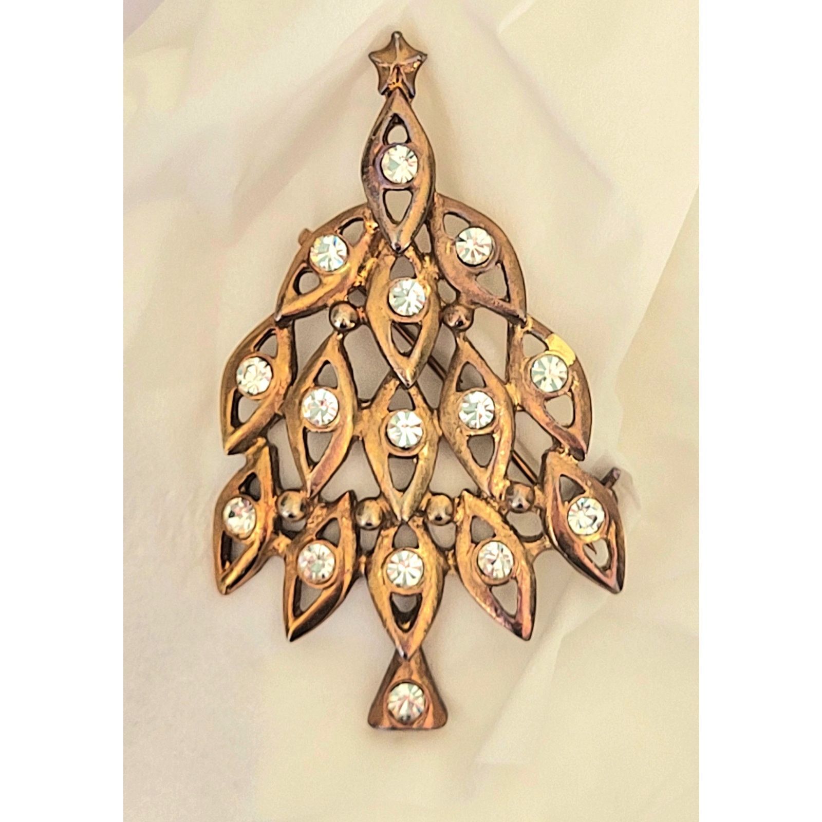Other Vintage LIA LIANNA Signed Christmas Tree Brooch Holiday Pin Size ONE SIZE - 3 Thumbnail