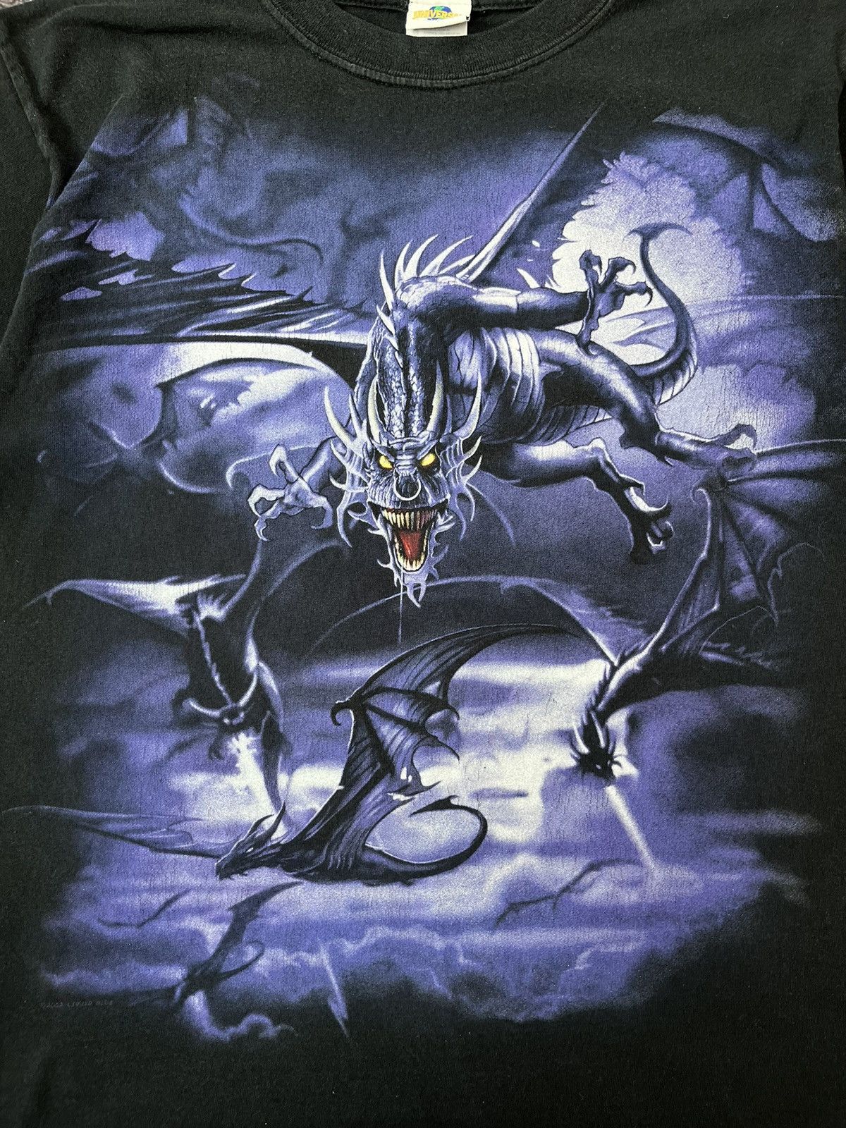 Liquid Blue Vintage Y2K 2000’s Universal Studios Dueling Dragons T-Shirt Size US M / EU 48-50 / 2 - 3 Thumbnail