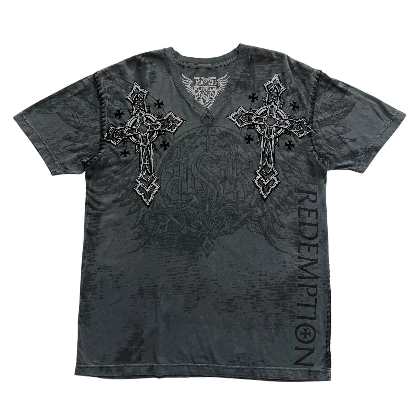 Affliction Y2K Xzavier Affliction Style Cross Skull Pinkman XL T