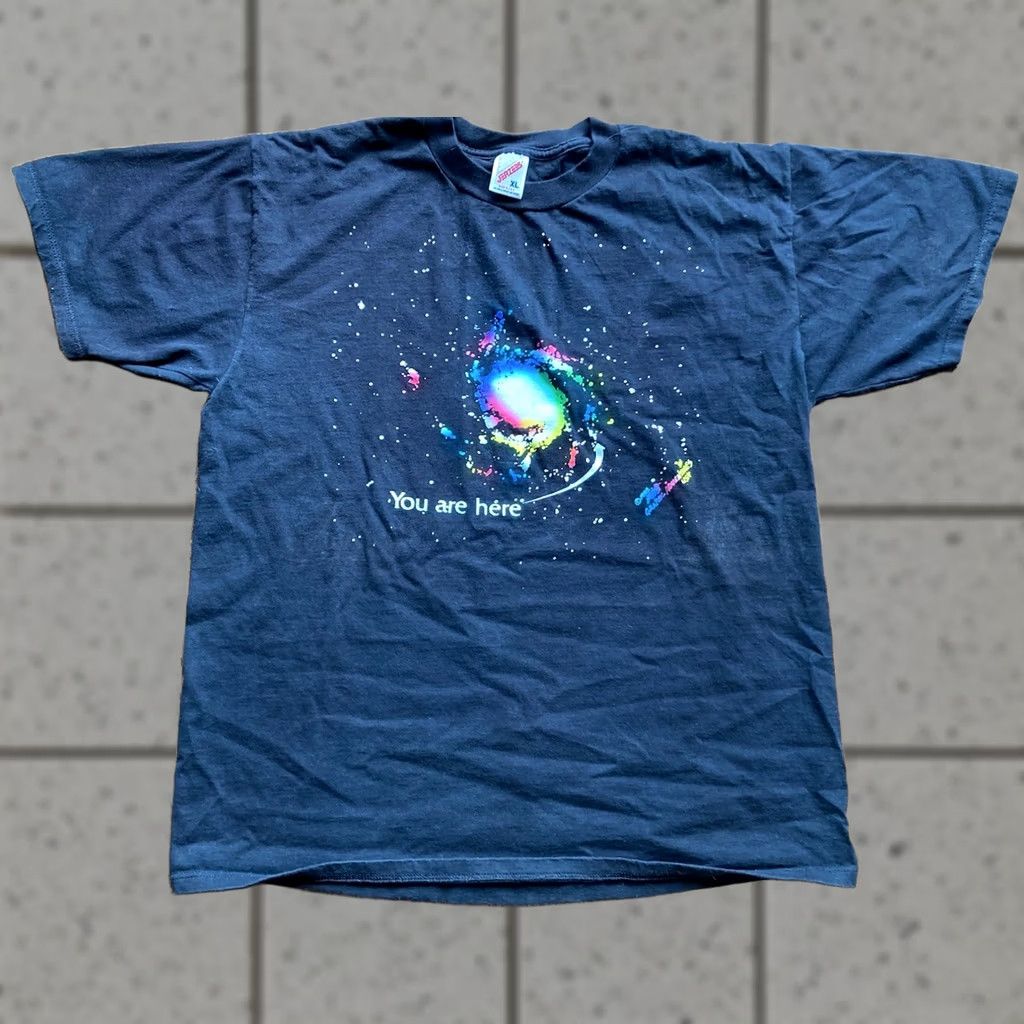 Jerzees VINTAGE Space Galaxy Shirt XL Mens Black Short Sleeve USA Made JERZEES T-Shirt Size US XL / EU 56 / 4 - 1 Thumbnail