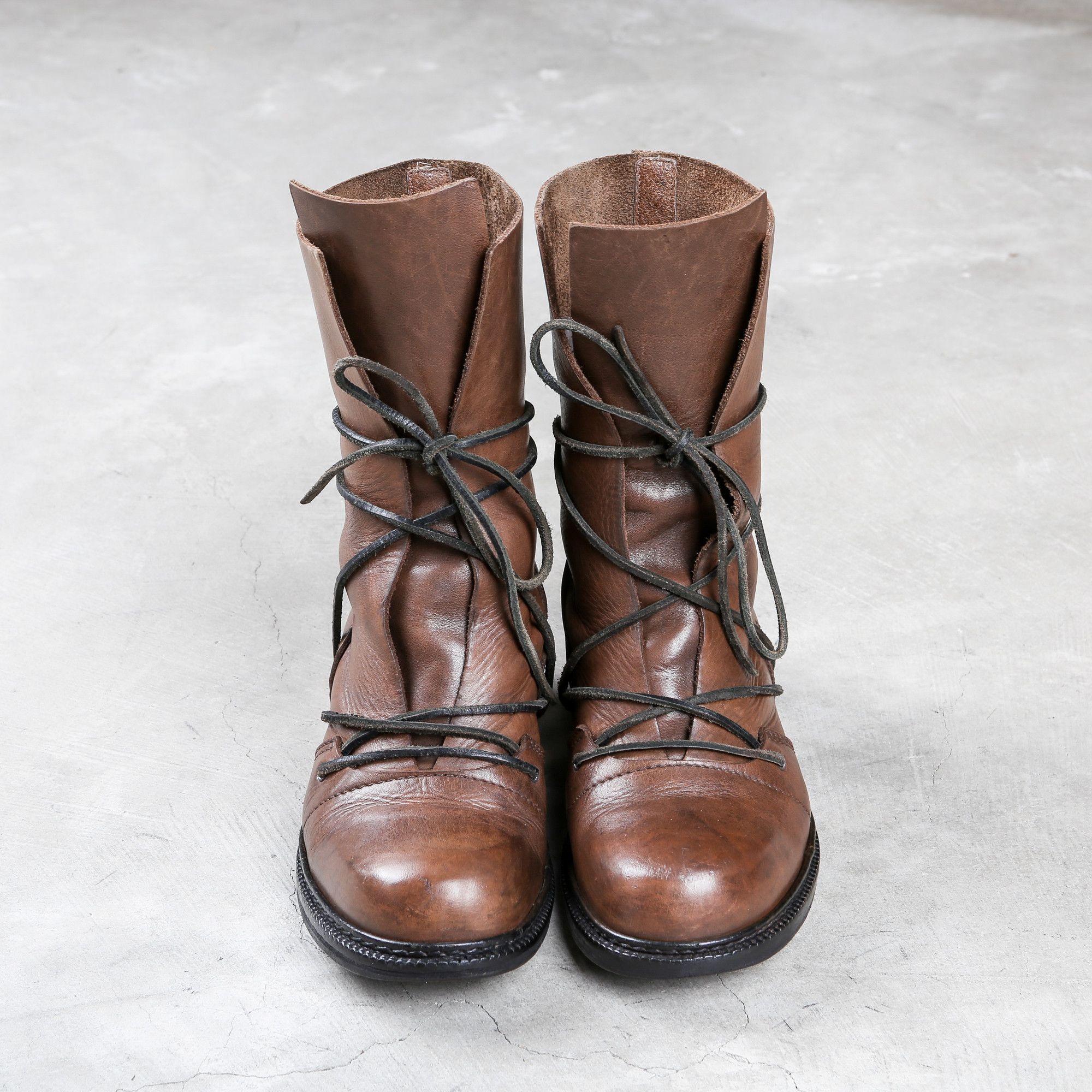 Dirk Bikkembergs Dirk Bikkembergs Brown Metal Lace Through Heel Boots Size 40 Size US 8 / EU 41 - 4 Thumbnail