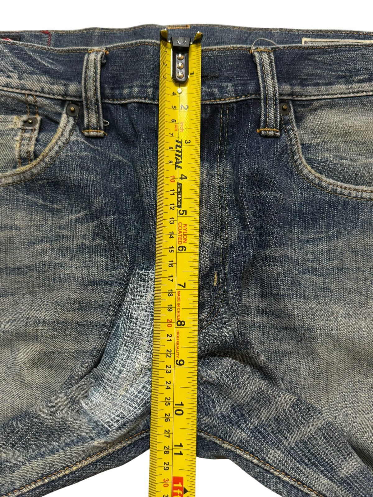 Vintage 90s Edwin Rebel Blue Faded Wash Distress Bootcut Fit
