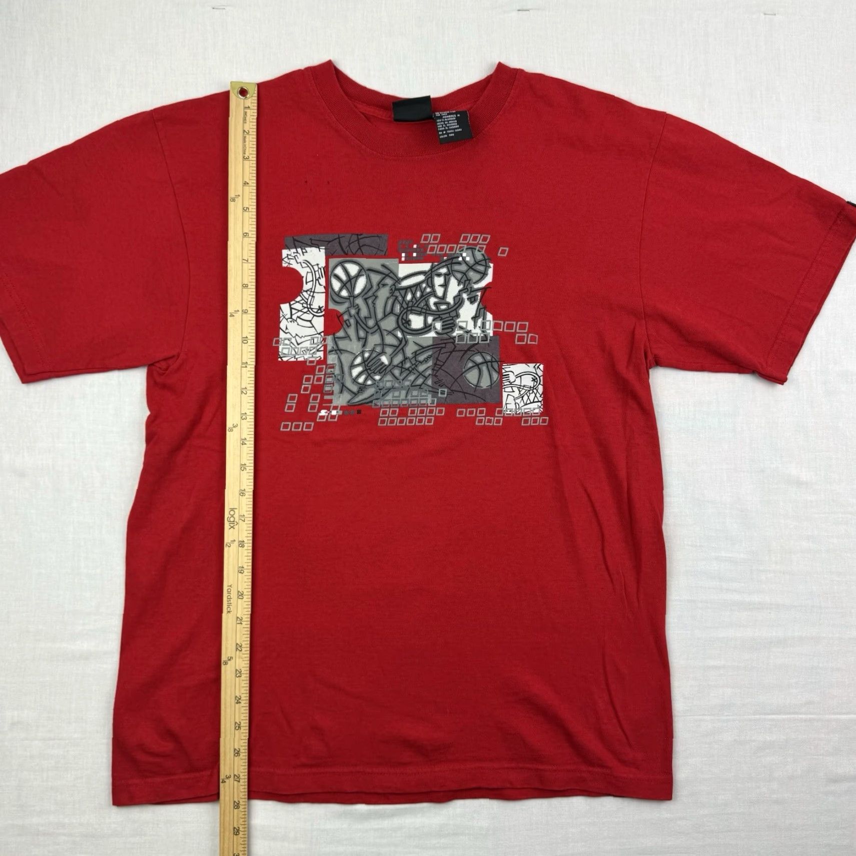 Starter VINTAGE Starter Basketball T Shirt Adult Medium Red 90s Y2K Graphic Mens Size US M / EU 48-50 / 2 - 7 Thumbnail
