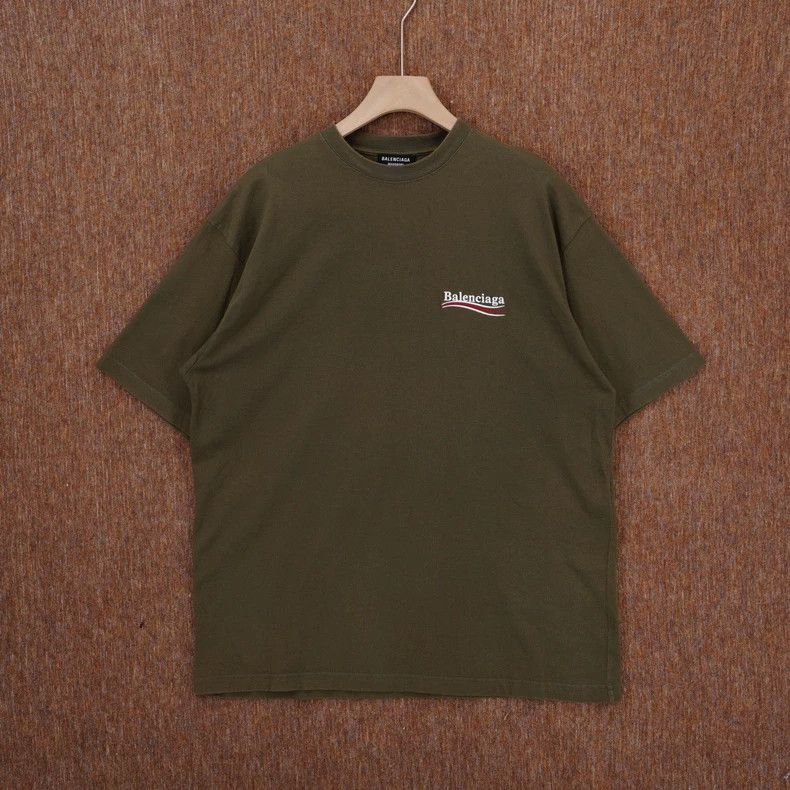 Balenciaga Balenciaga Washed Green Coke Embroidered Tee - dmc Size US L / EU 52-54 / 3 - 1 Thumbnail