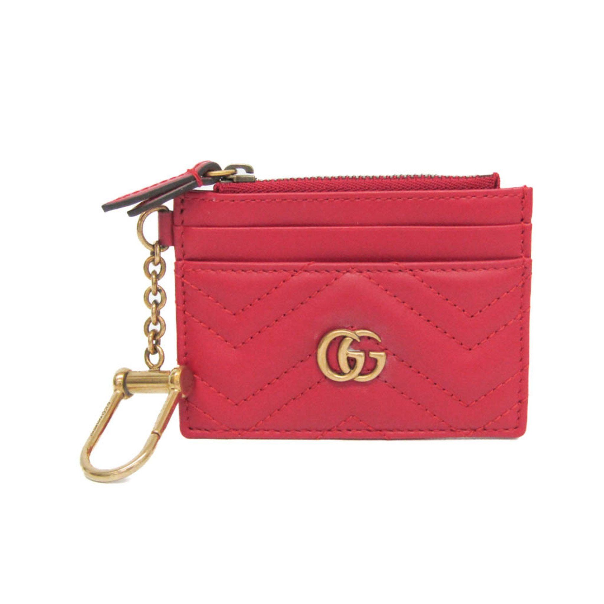 Gucci Gucci GG Marmont Coin Card Holder 627064 Women's Leather Coin Purse/coin Case Red Color Size ONE SIZE - 1 Thumbnail