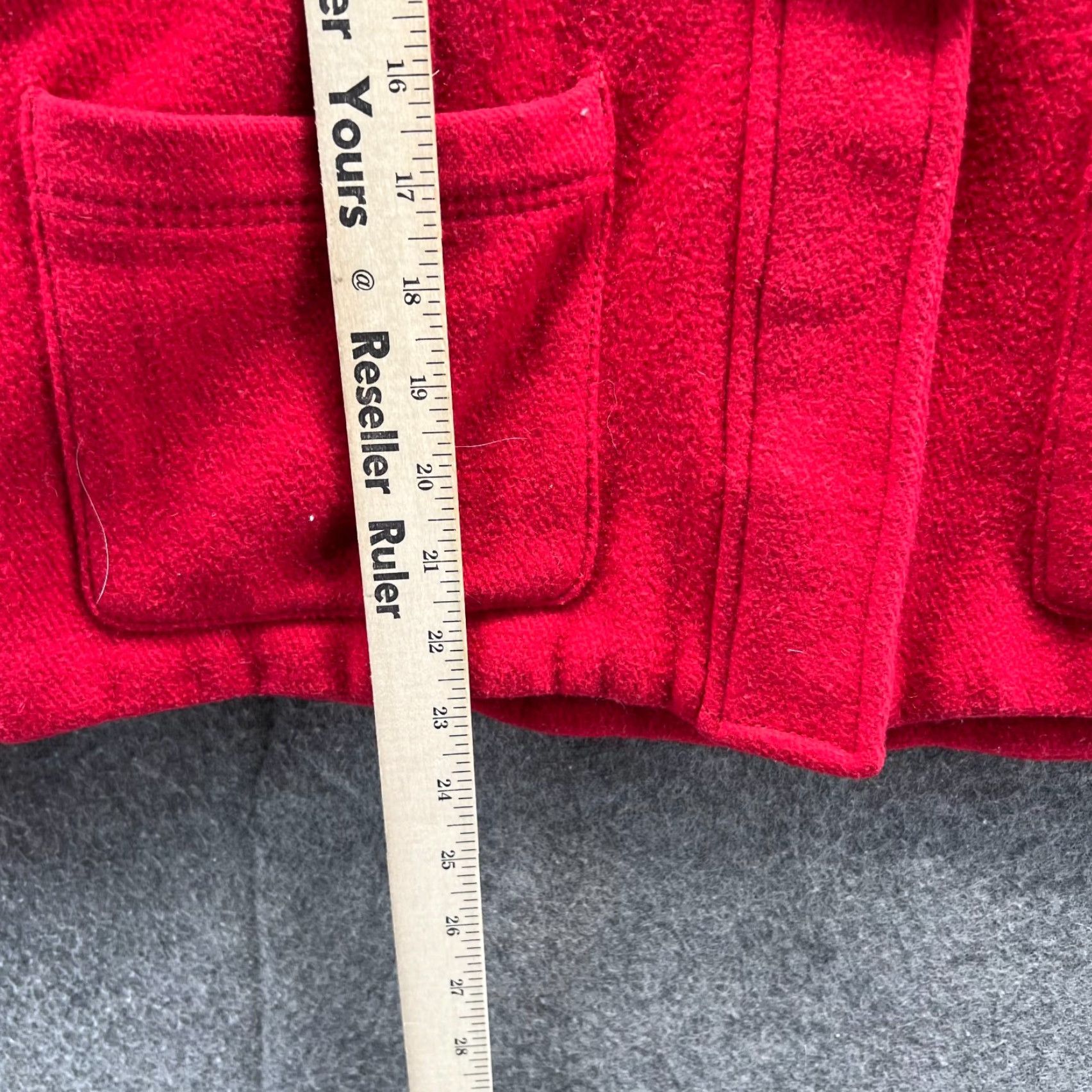Abercrombie & Fitch Abercrombie & Fitch Duffle Coat Women Medium Red Wool Toggle Hooded Fleece Size M / US 6-8 / IT 42-44 - 4 Thumbnail
