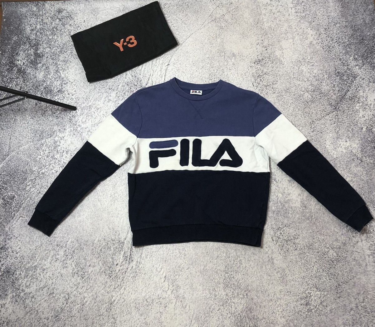 Fila Men’s sweater Fila big logo y2k casual Size US M / EU 48-50 / 2 - 1 Thumbnail