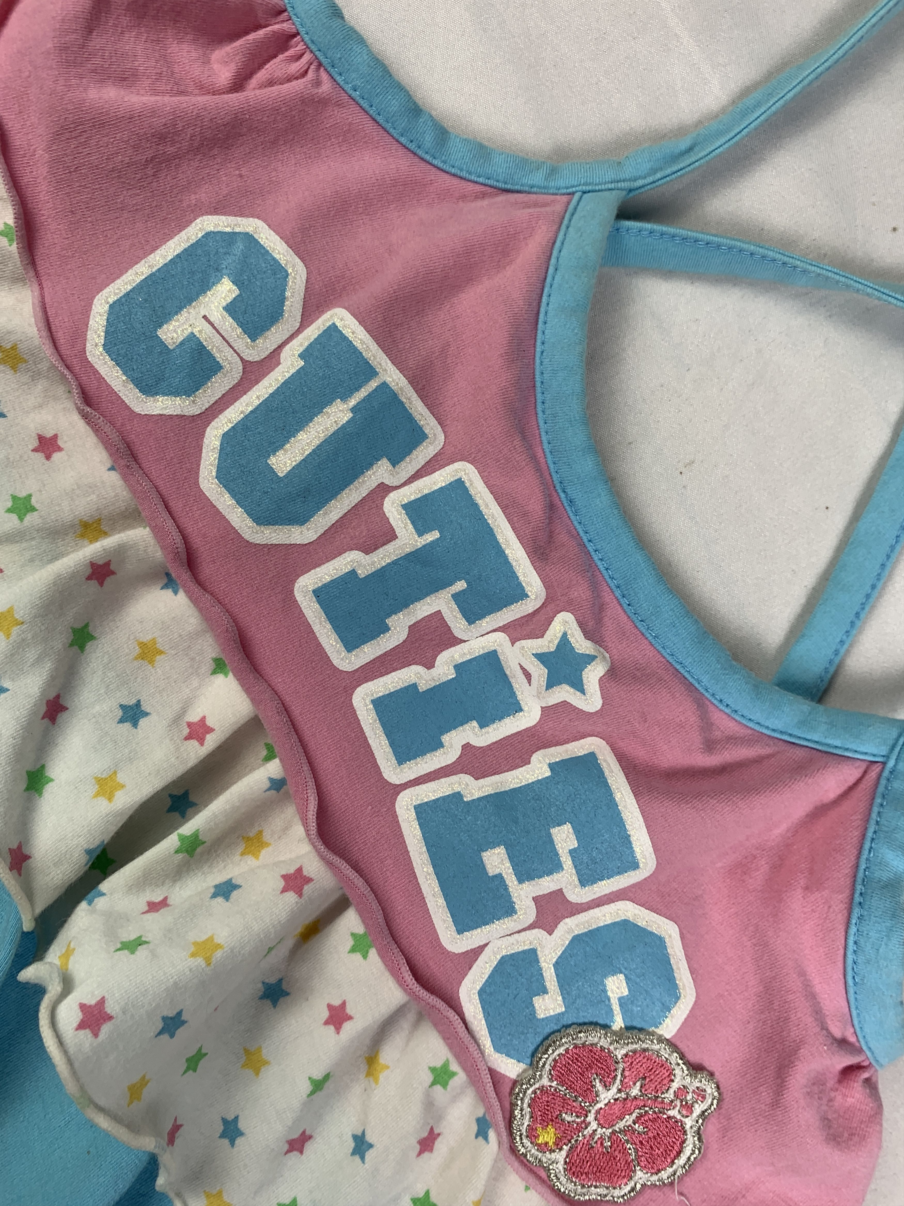 Japanese Brand Cuties Multifabric Cross Baby Tank Top (XS) Size XS / US 0-2 / IT 36-38 - 4 Thumbnail