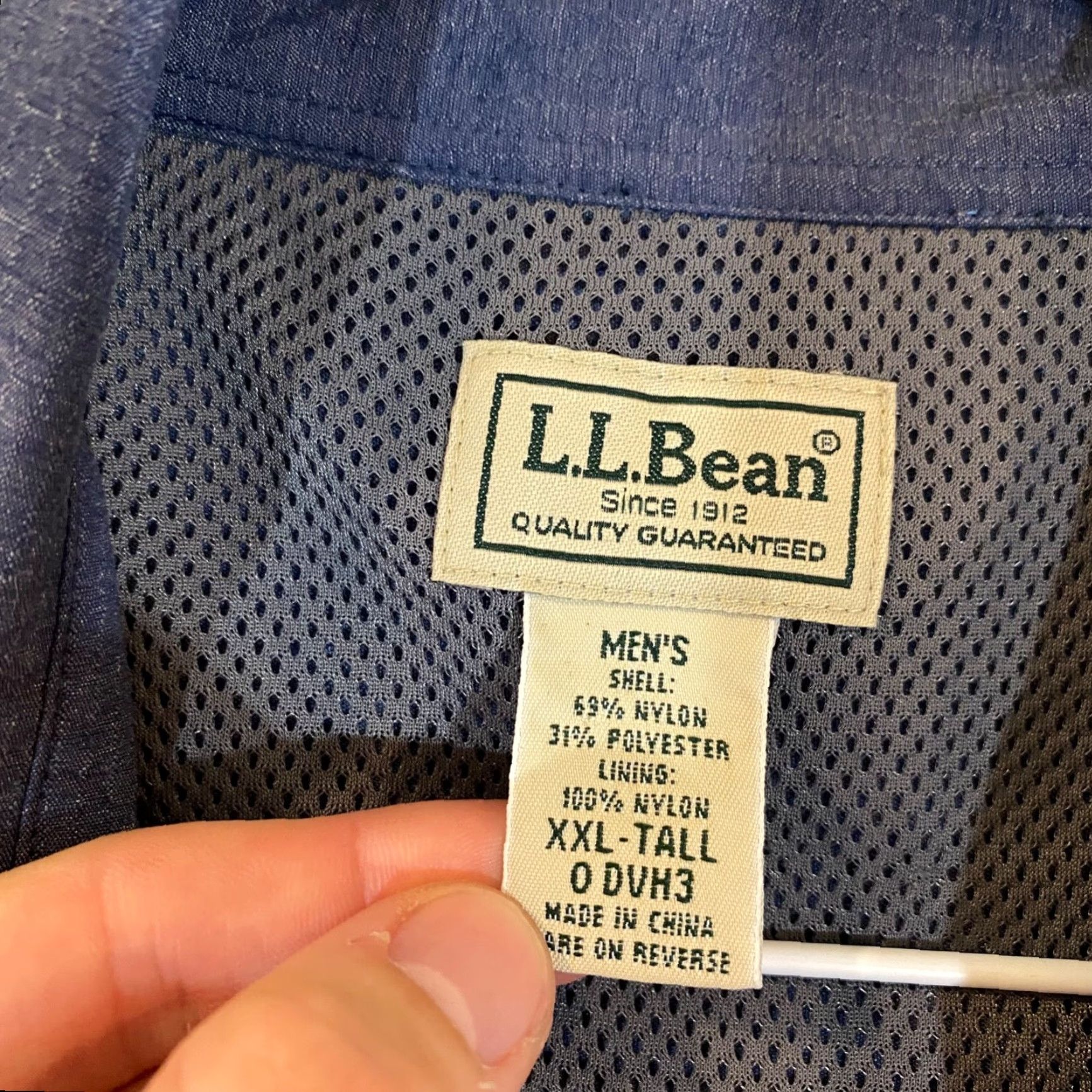 Vintage L.L. Bean Shirt Mens 2XLT Tall Blue Button Up Hiking Trail Outdoor Roll Tab Nylon Size US XXL / EU 58 / 5 - 2 Thumbnail