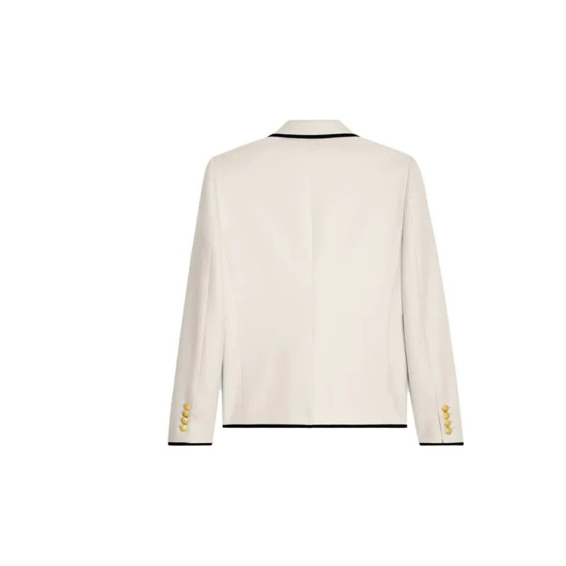 Celine o1w1db10125 2V14Q192H Short Jacket in White Size XXS / US 00 / IT 34 - 2 Thumbnail