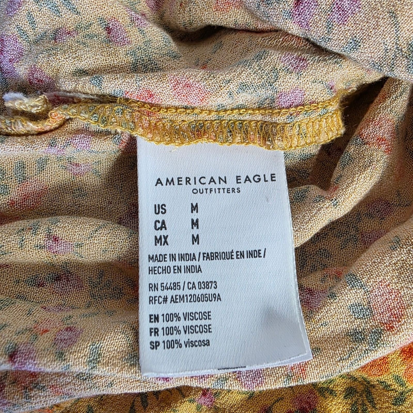 American Eagle Outfitters American Eagle Court Floral Midi Skirt Size M Viscose Size 29" - 9 Thumbnail