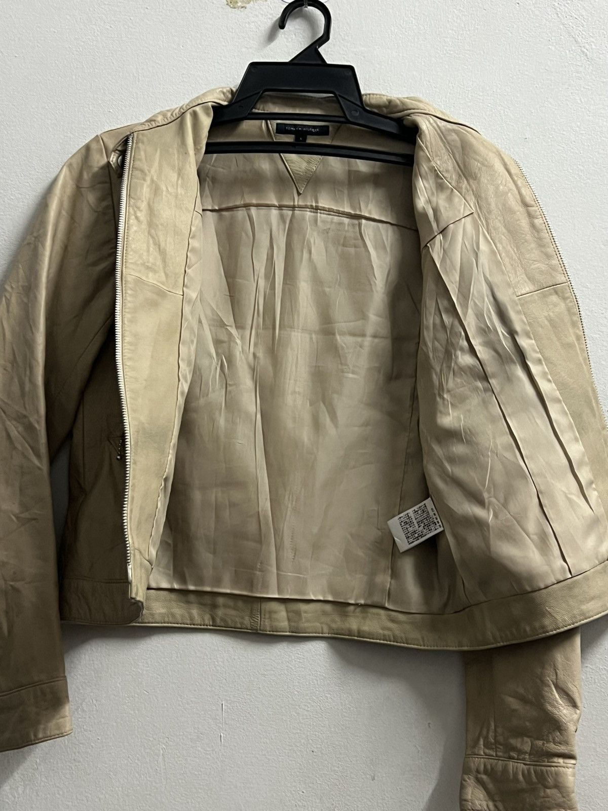 Tommy Hilfiger × Vintage Tommy Hilfiger Vintage leather jacket zipper rare Size US S / EU 44-46 / 1 - 4 Thumbnail